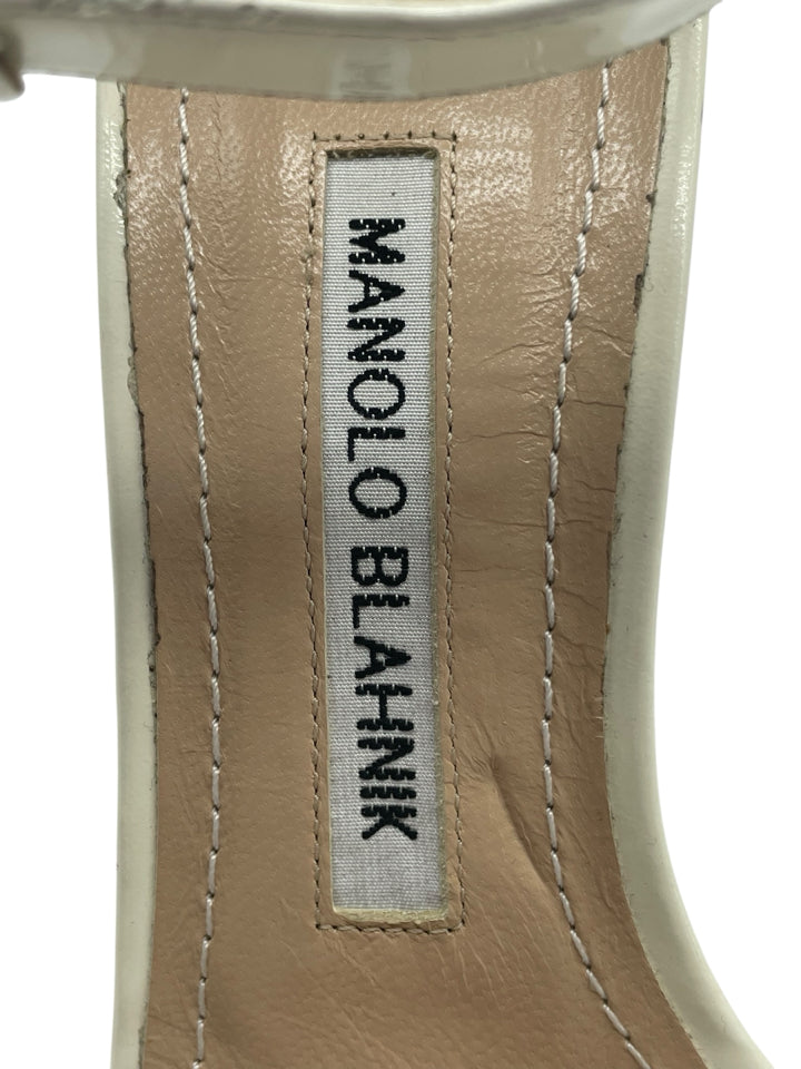 Authentic Manolo Blahnik Leather Chaos Heels for Women - Size 35 (US 5) - Perfect for Weddings, Parties & Special Occasions