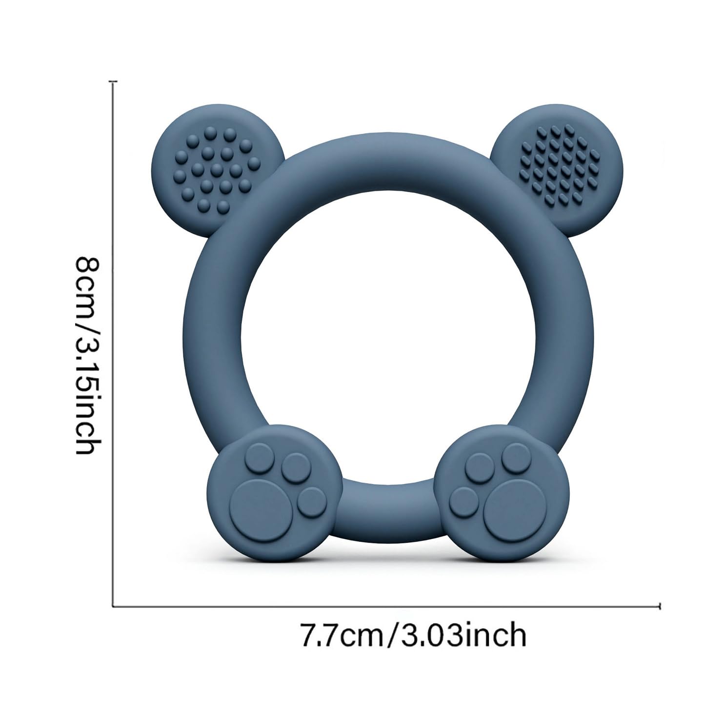 PandaEar 3 Pack Silicone Baby Teething Toys - BPA Free Teether Rings for 0-12 Months Infants, Relieves Sore Gums | Perfect for Home, Travel & Daycare Use