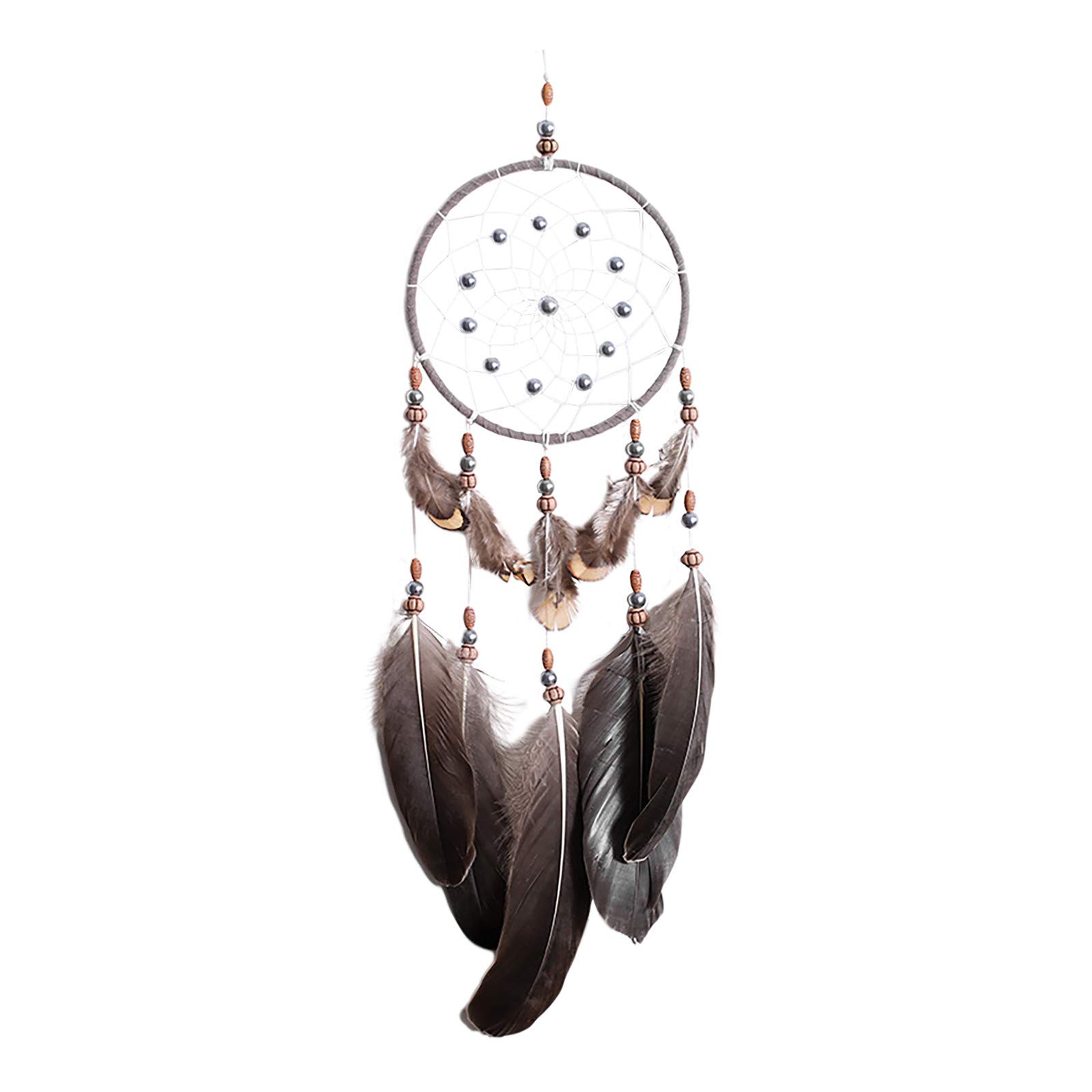 Handwoven Indian Retro Hanging Wind Chime for Bedroom - Boho Ceiling Pendant Decor - Perfect for Home, Yoga Studio, and Meditation Spaces (One Size)