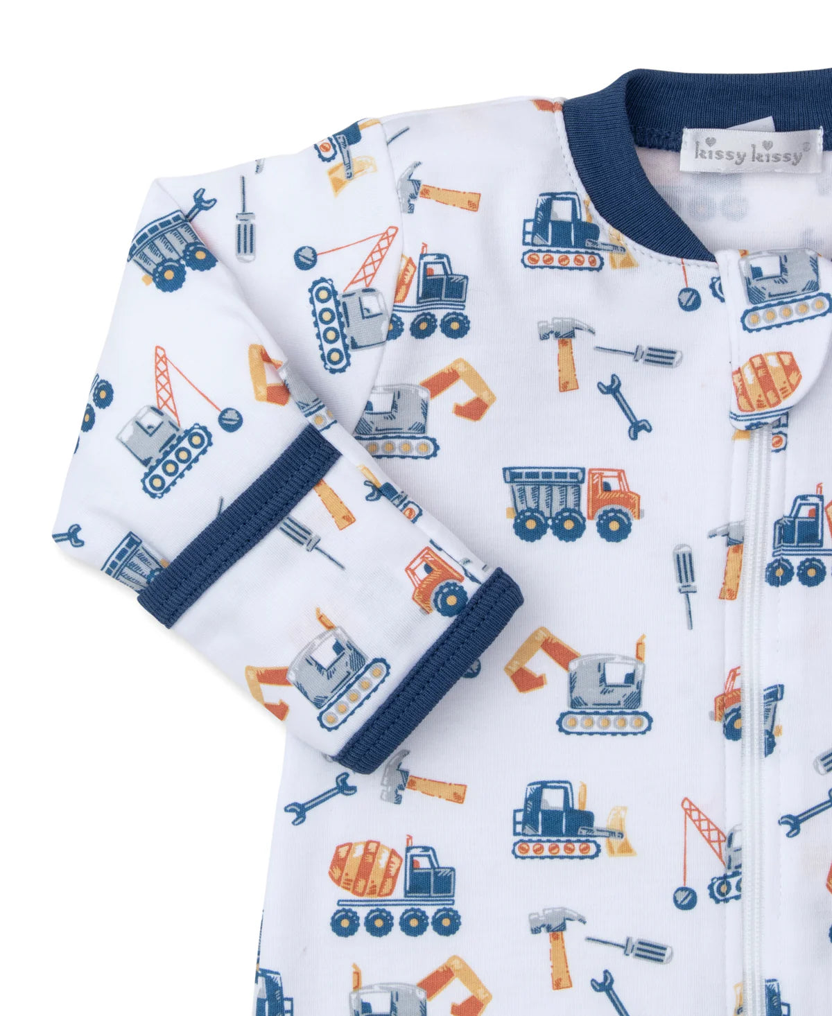 Construction Crew Zipper Footie Pajamas - Soft & Warm Baby Sleepwear for Boys & Girls - Perfect for Bedtime, Lounging & Winter Nights
