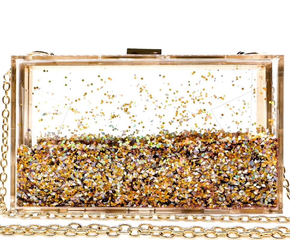Jevenis Sparkly Clear Sequin Clutch Purse for Women - Elegant Evening Bag for Prom, Wedding, Party & Special Occasions | Perfect Bridal Accessory & Formal Event Handbag