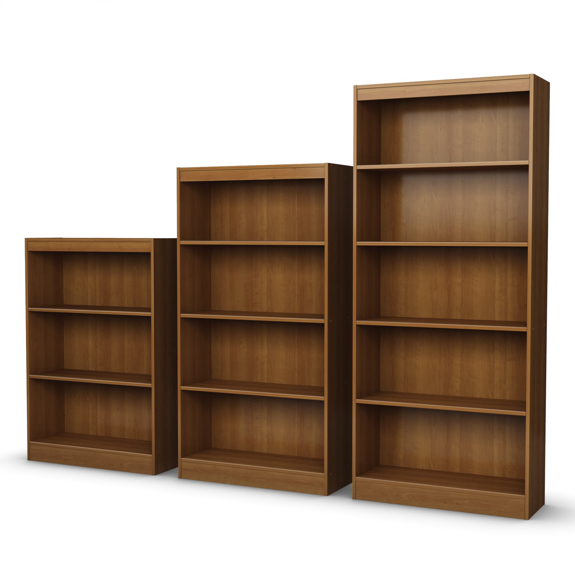 South Shore Axess 58-inch 4-Shelf Bookcase in Morgan Cherry Finish - Perfect for Home Office, Living Room & Bedroom Storage Organization