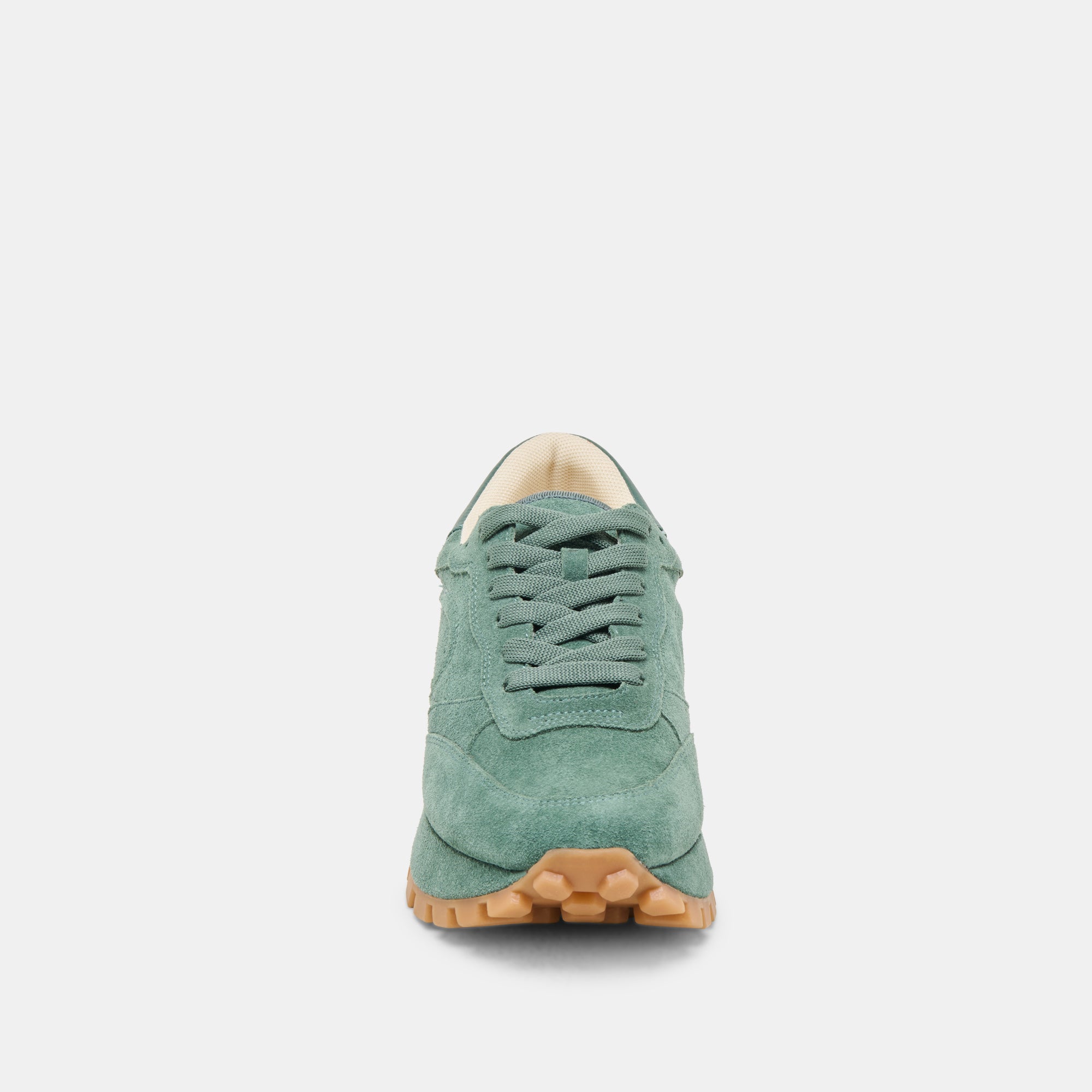 TRICIA Women's Sneakers - DK Green Suede Casual Shoes for Walking, Running & Everyday Wear | Comfortable & Stylish Footwear for Women