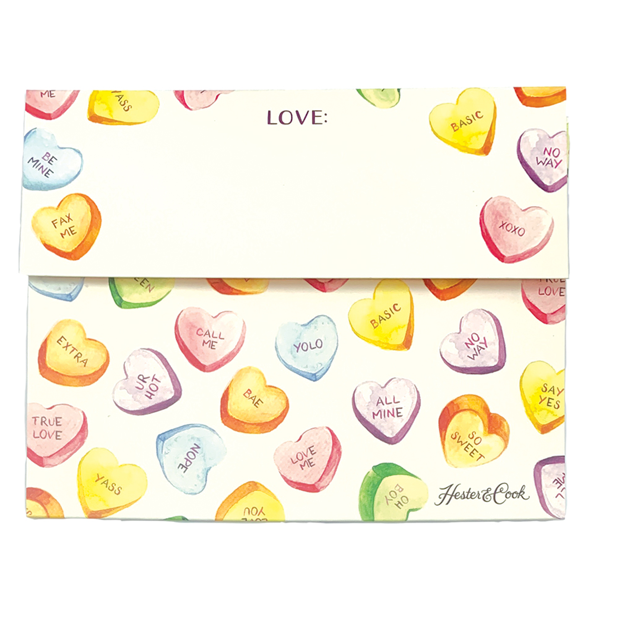 Sweet Conversation Hearts Foldable Note Cards - Valentine's Day Love Message Cards for Couples, Friends & Family - Perfect for Romantic Gifts, Wedding Favors and Anniversary Celebrations