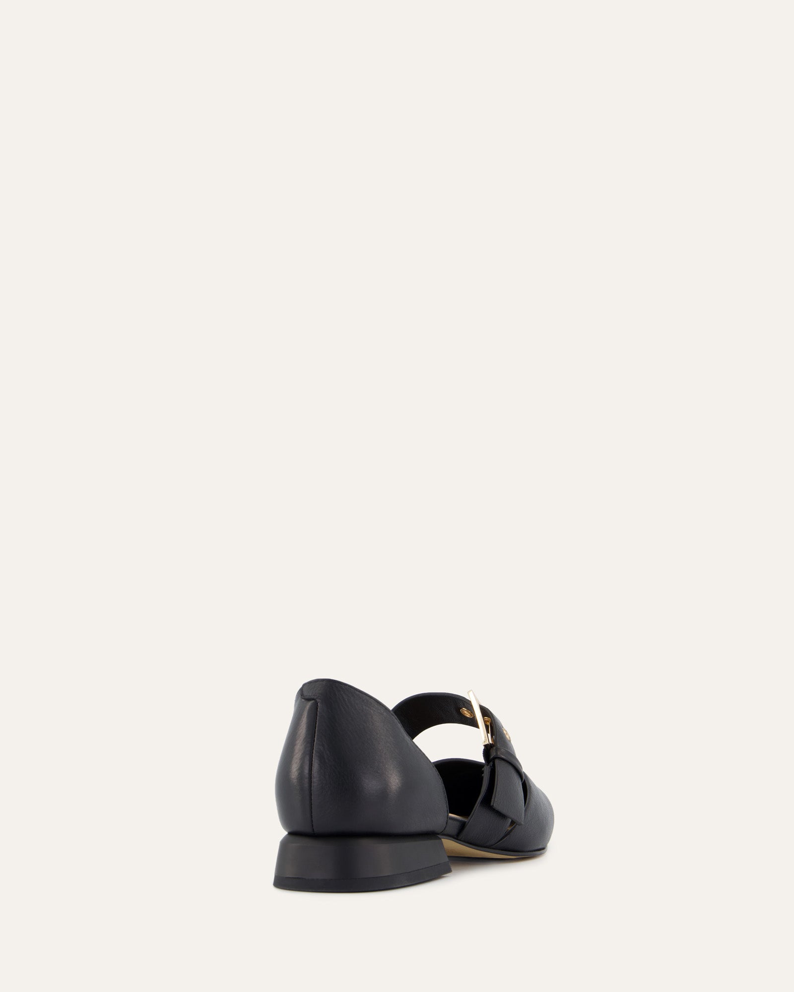 NEELA Black Leather Dress Flats - Comfortable & Stylish Women's Shoes for Work, Office & Formal Occasions