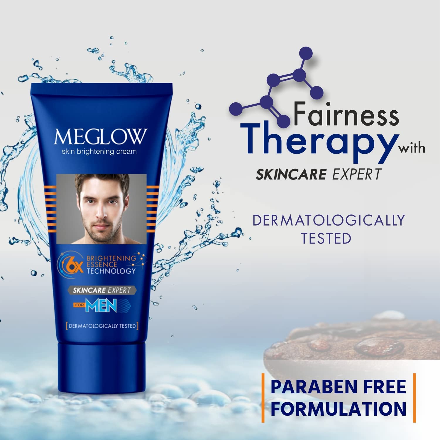 **Meglow Men's Skincare Kit - 3-Piece Set with Fairness Cream (50g), Apricot Scrub (70g), & Refreshing Face Wash (70g) | Aloe Vera, Vitamin E, Natural Extracts | Brightens, Exfoliates & Cleanses | Perfect for Daily Skincare & Gifts**