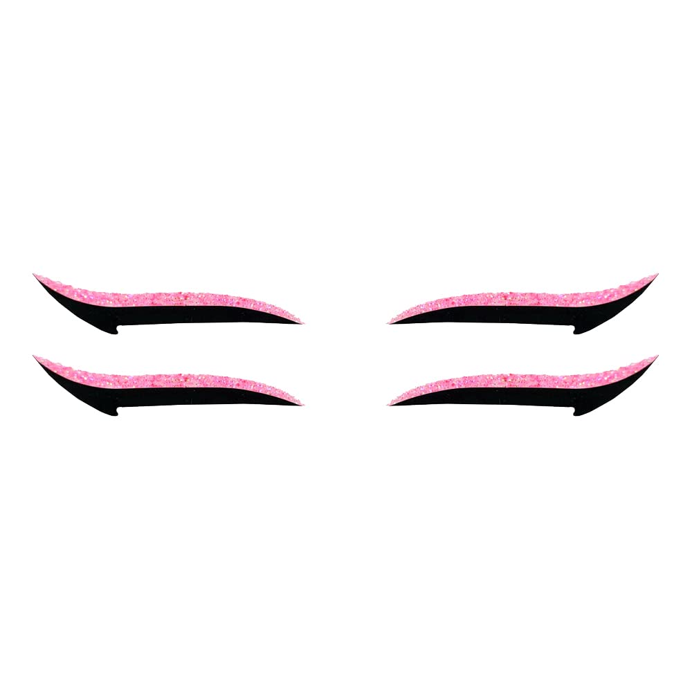 Comet Busters Neon Pink Glitter Eyeliner Stickers (EL030) - Waterproof Self-Adhesive Eye Makeup Decals for Parties, Halloween & Cosplay