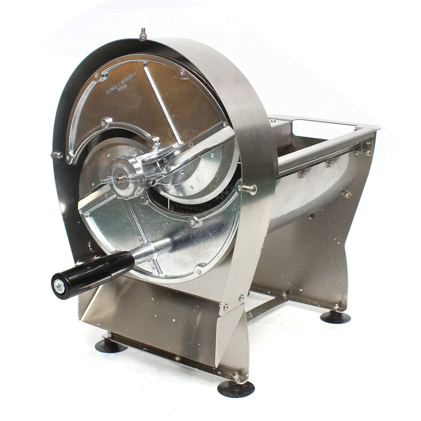 Electric Commercial Vegetable Slicer & Potato Cutter - Stainless Steel Blade with Adjustable Thickness - Professional Meat Slicer & Food Chopper for Restaurants & Catering (US Stock) - Perfect for Meal Prep, Salad Bars & Bulk Cooking