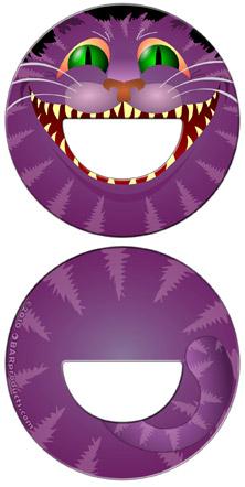 Cheshire Cat Bottle Opener - Round Novelty Beer & Soda Bottle Cap Remover - Perfect for Alice in Wonderland Themed Parties, Bars & Home Decor