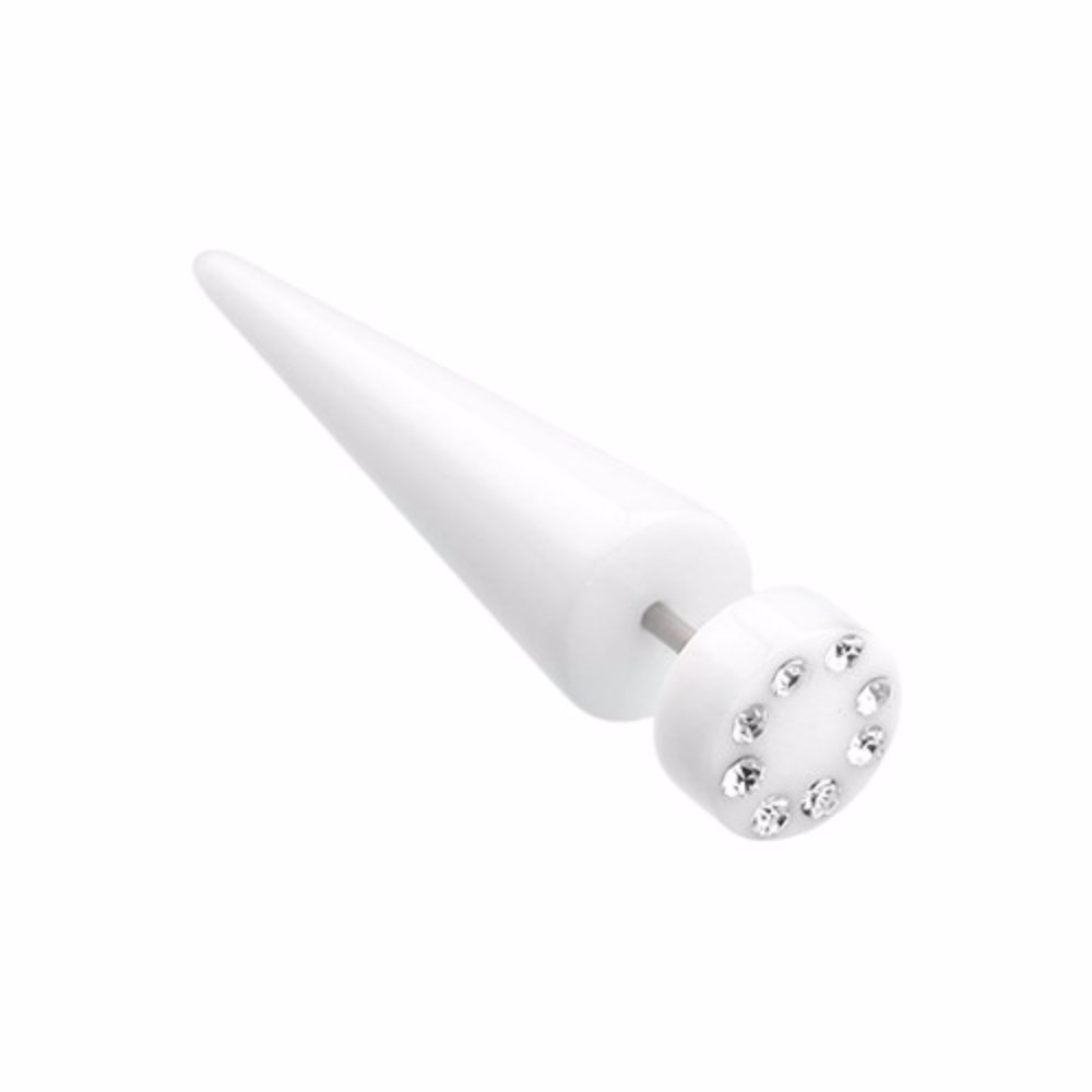 Premium Multi-Gem Solid Acrylic WildKlass Fake Tapers (Pair) - Perfect for Ear Stretching, Piercing Jewelry & Alternative Fashion Accessories