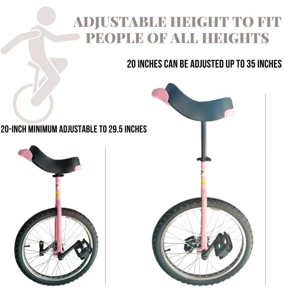 Best Unicycle for Adults - Adjustable Seat & Stand - Perfect for Fitness, Balance Training & Circus Performances | Indoor & Outdoor Use, Commuting & Fun Rides