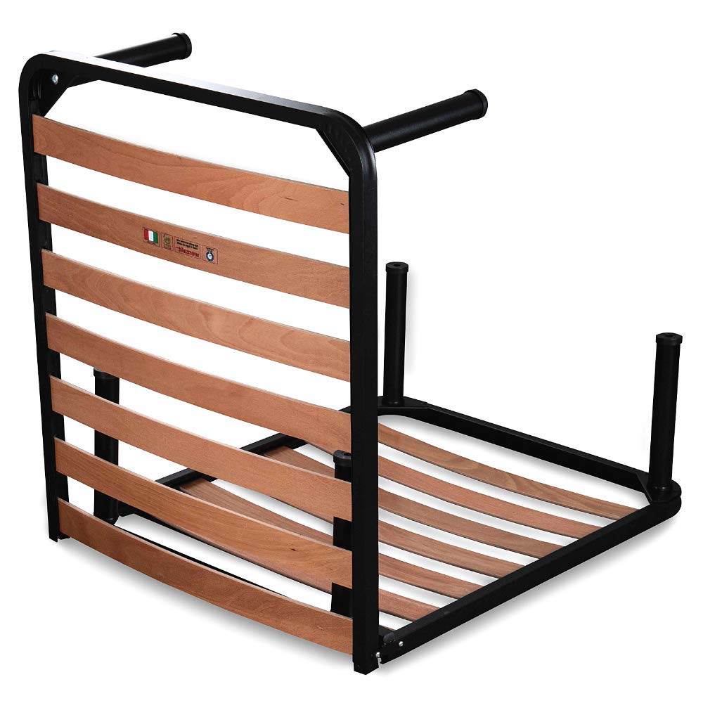 EvergreenWeb - 80x190cm Wooden Slat & Iron Frame Detachable Orthopedic Bed Base with 6 Removable Legs, Universal Fit for All Beds & Mattresses | Perfect for Guest Rooms, Dorms & Small Spaces