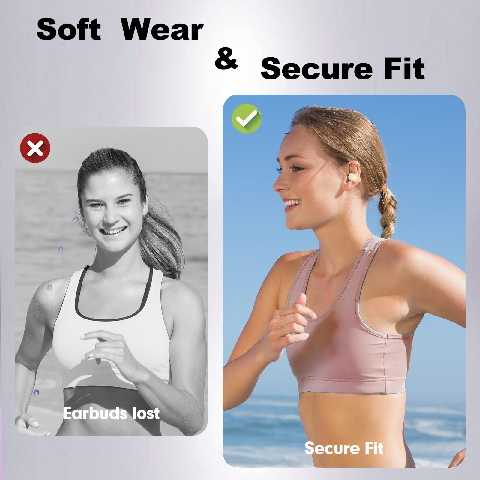 Wireless Bone Conduction Headphones - Open Ear Bluetooth Earbuds for Running, Cycling & Workouts - Sweatproof Sport Earphones with Secure Clip-On Design - Perfect for Gym, Jogging & Outdoor Activities