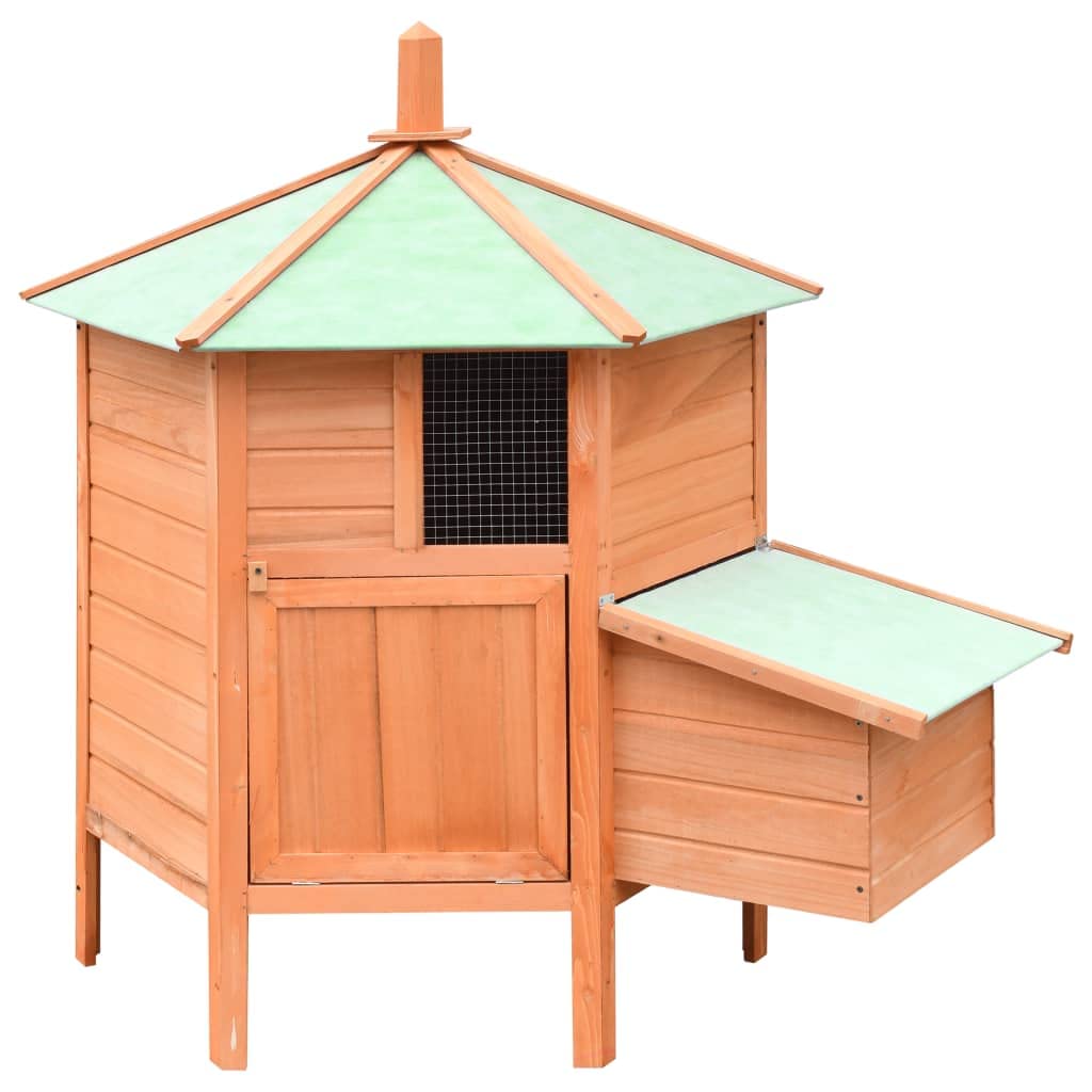 Premium VidaXL Solid Pine & Fir Wood Chicken Coop - Large 49.6