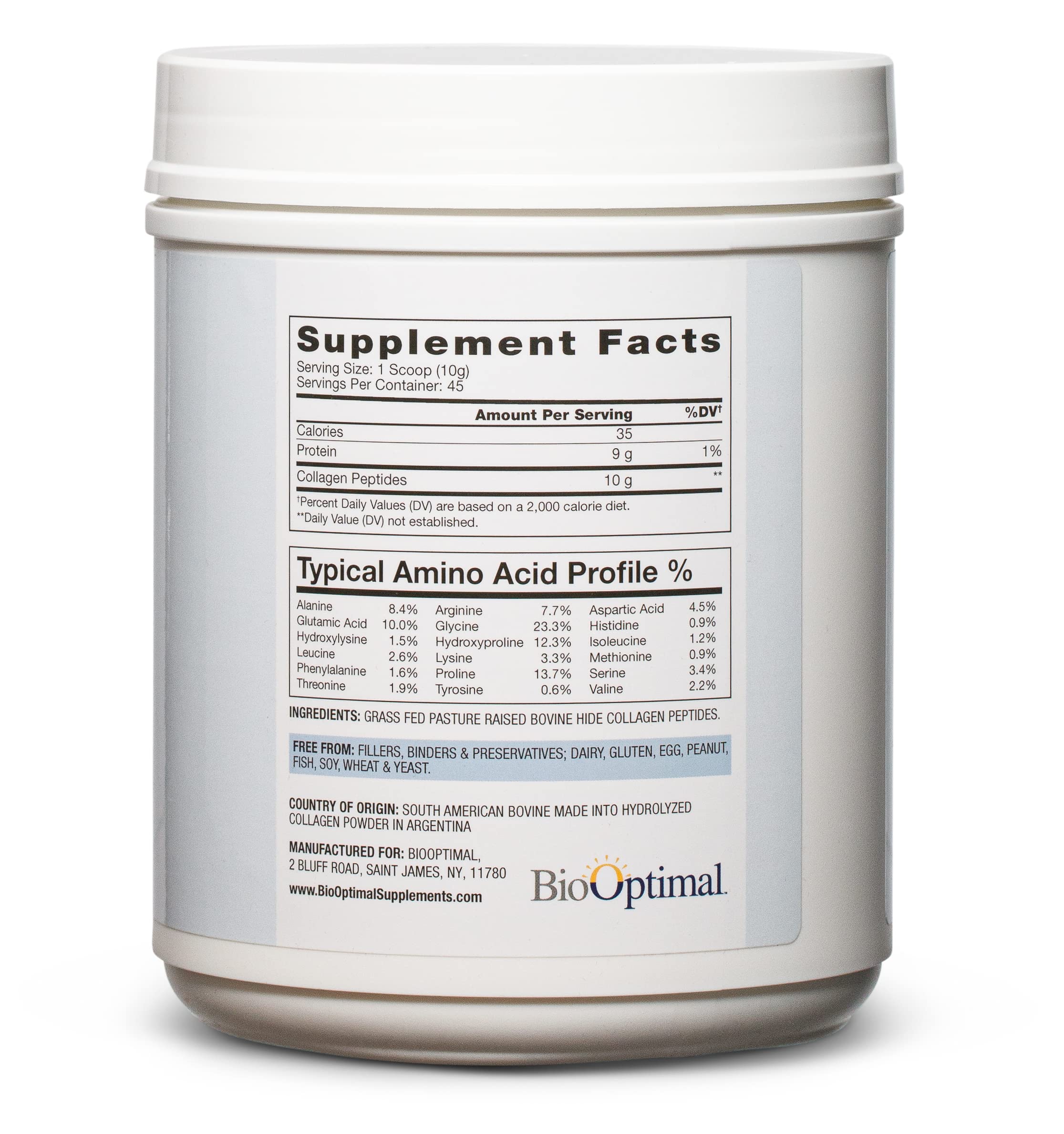 Grass-Fed Collagen Peptides Powder - Hydrolyzed Protein Supplement for Skin, Hair & Nail Health - Non-GMO, Sugar-Free Daily Collagen Boost for Men & Women (45 Servings) - Perfect for Smoothies, Coffee & Post-Workout Recovery