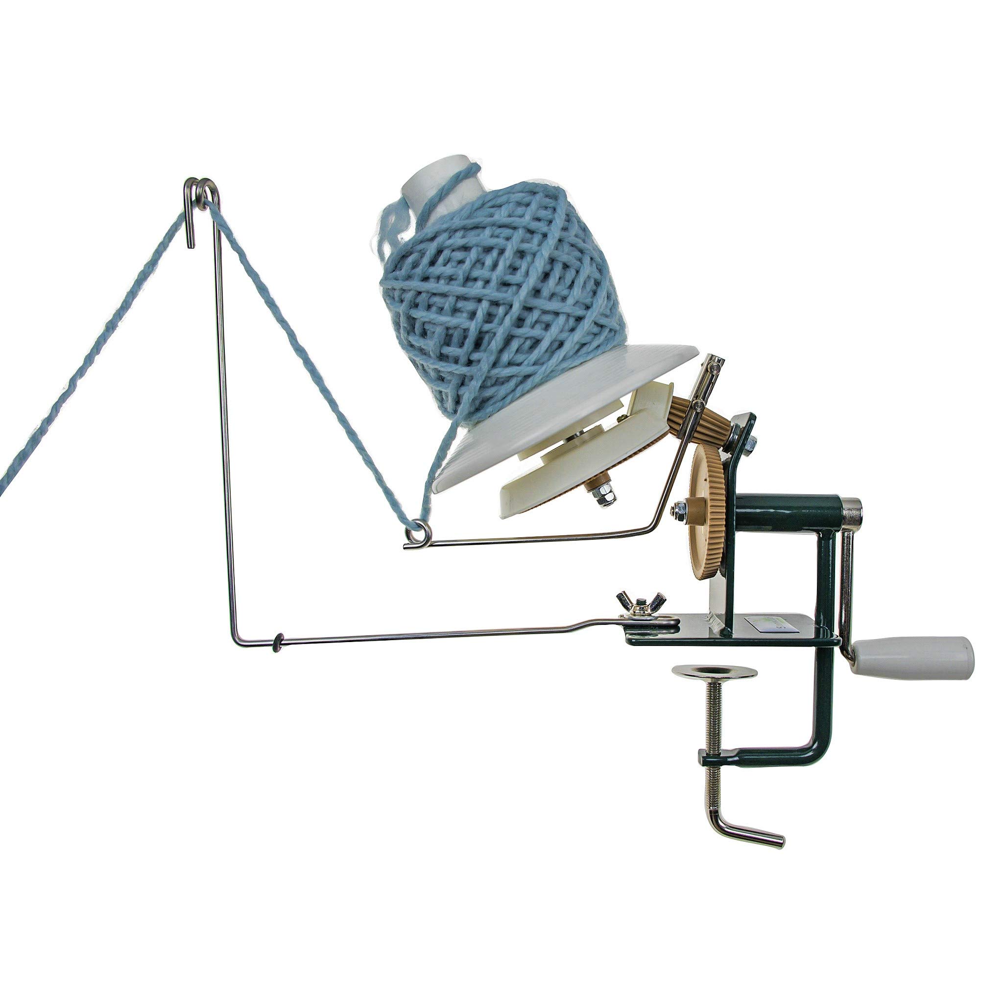 Stanwood Needlecraft Large Metal Yarn Winder for Knitting & Crocheting - 10 oz Capacity Wool Fiber String Ball Winder - Perfect for Crafting, DIY Projects & Yarn Organization