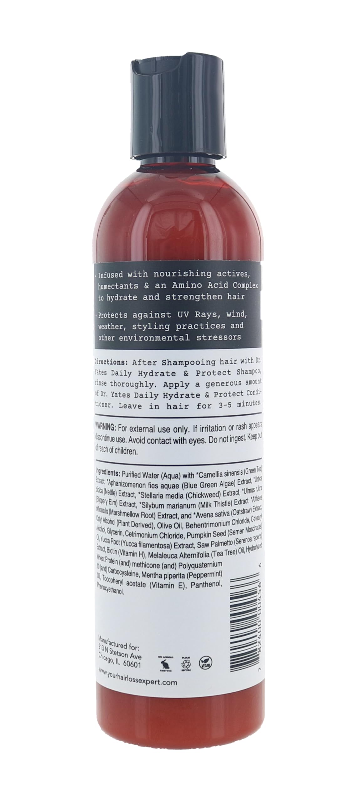Dr. Yates MD Hydrating Conditioner - Moisturizing Hair Treatment for Fuller, Thicker Hair (8 oz) | Deep Hydration for Dry, Damaged Hair - Perfect for Daily Use & Salon-Quality Results