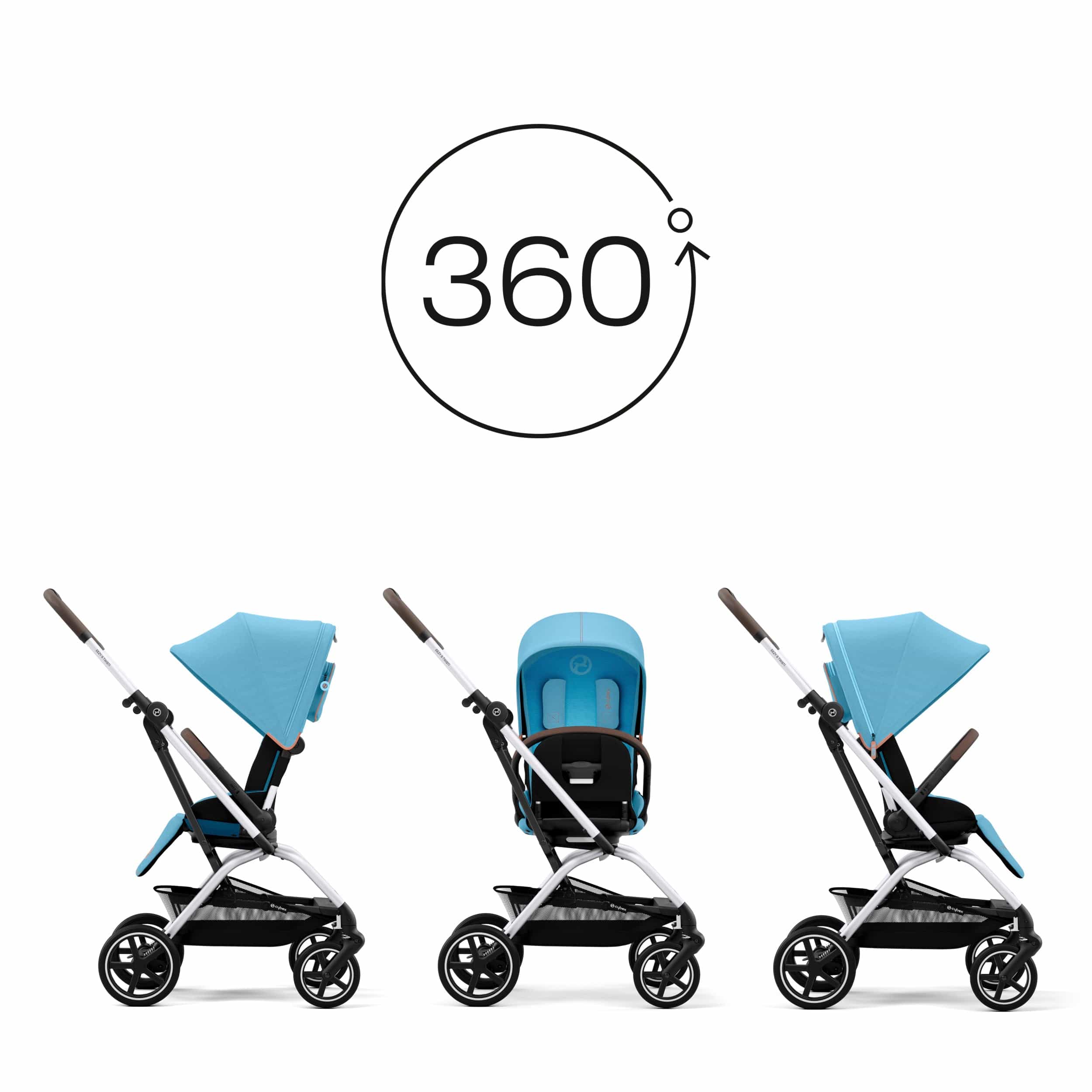 Cybex Eezy S Twist +2 V2 Lightweight Compact Travel Stroller - Perfect for Airports, Shopping & City Walks