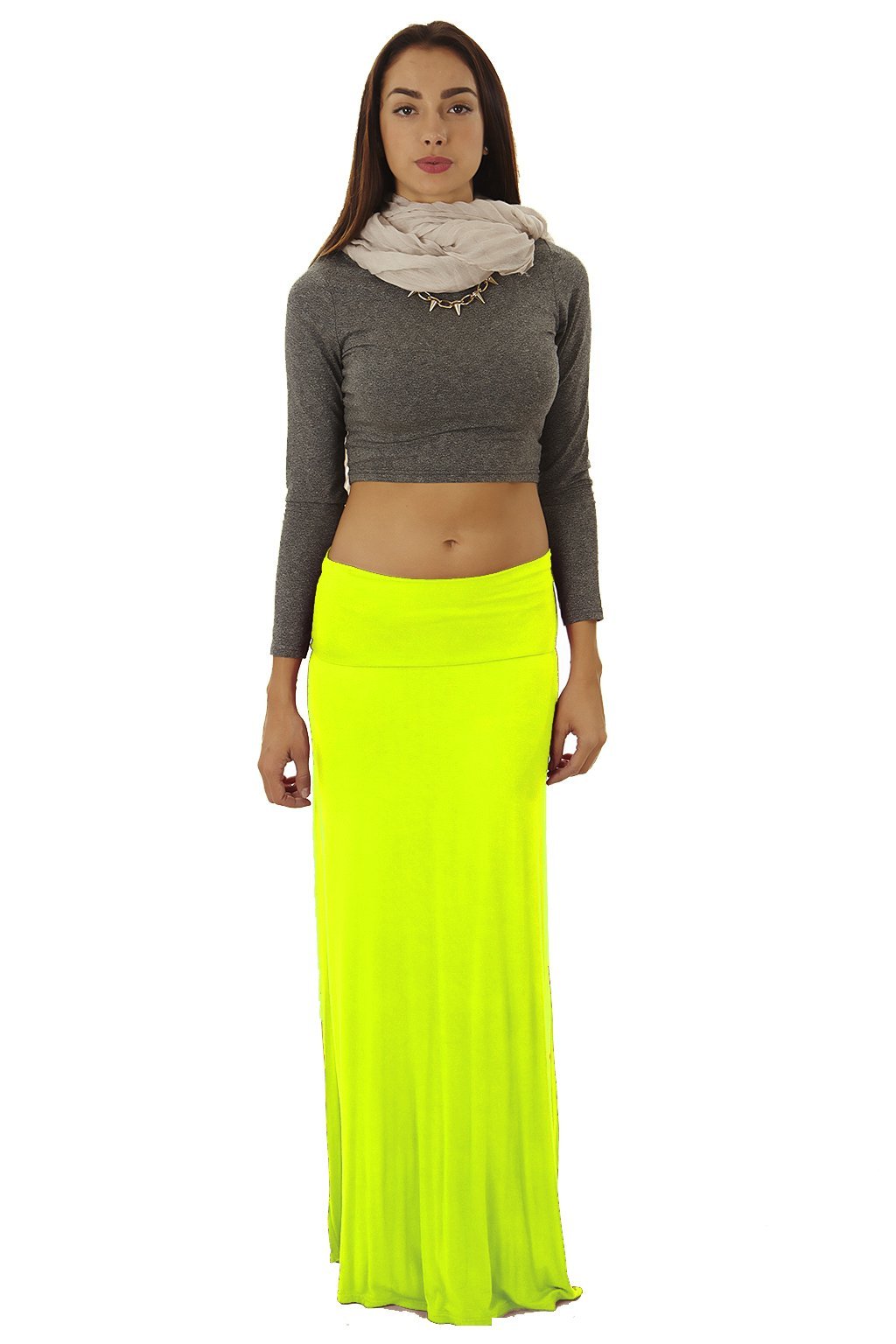 Women's Stretchy Rayon Spandex Maxi Skirt - Comfortable & Flowy Long Skirt for Casual Wear, Summer Outfits, and Beach Vacations