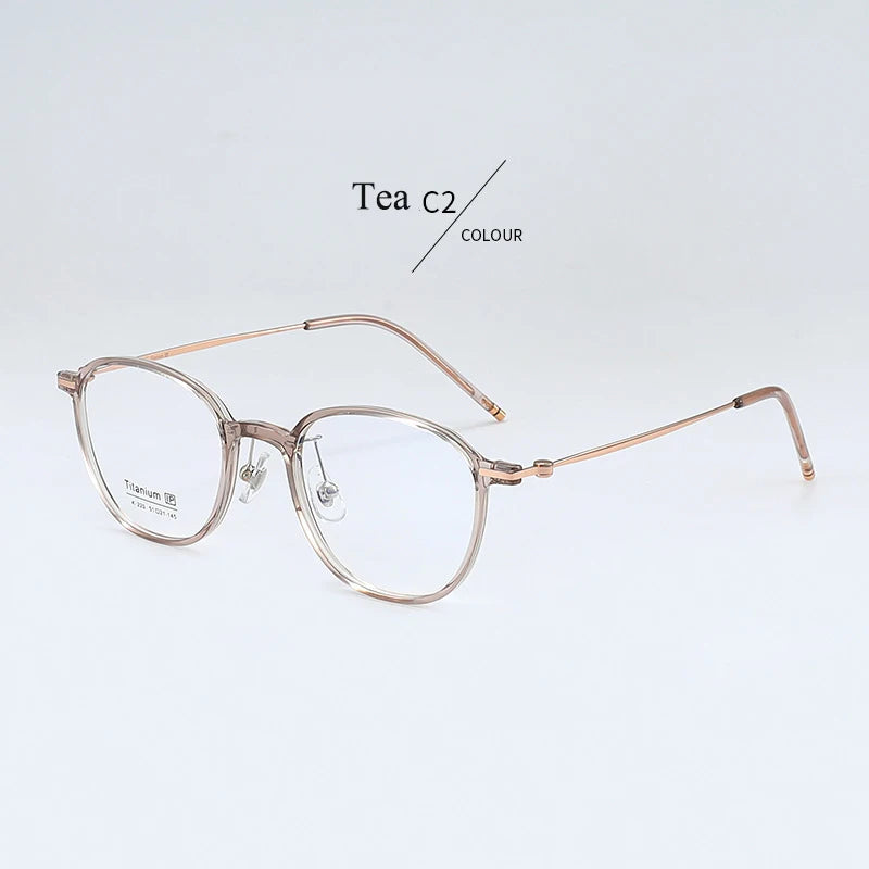Bclear Women's Full Rim Oval TR90 Titanium Eyeglasses Frame B220 - Lightweight Comfortable Glasses for Work, Reading & Everyday Use