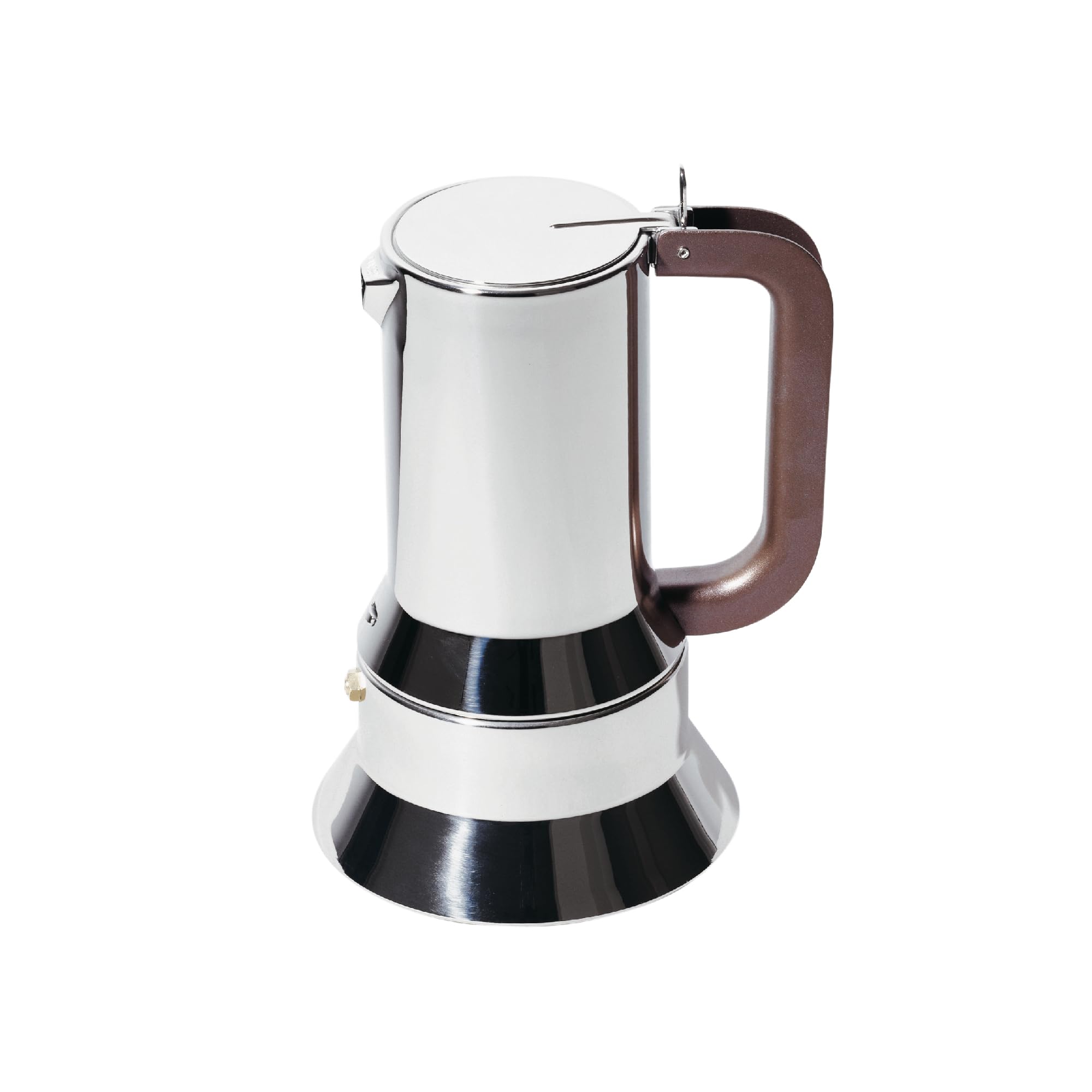 Alessi 9090/M Stainless Steel Designer Coffee Maker, 10 Cups, Silver - Perfect for Home, Office, and Entertaining Guests