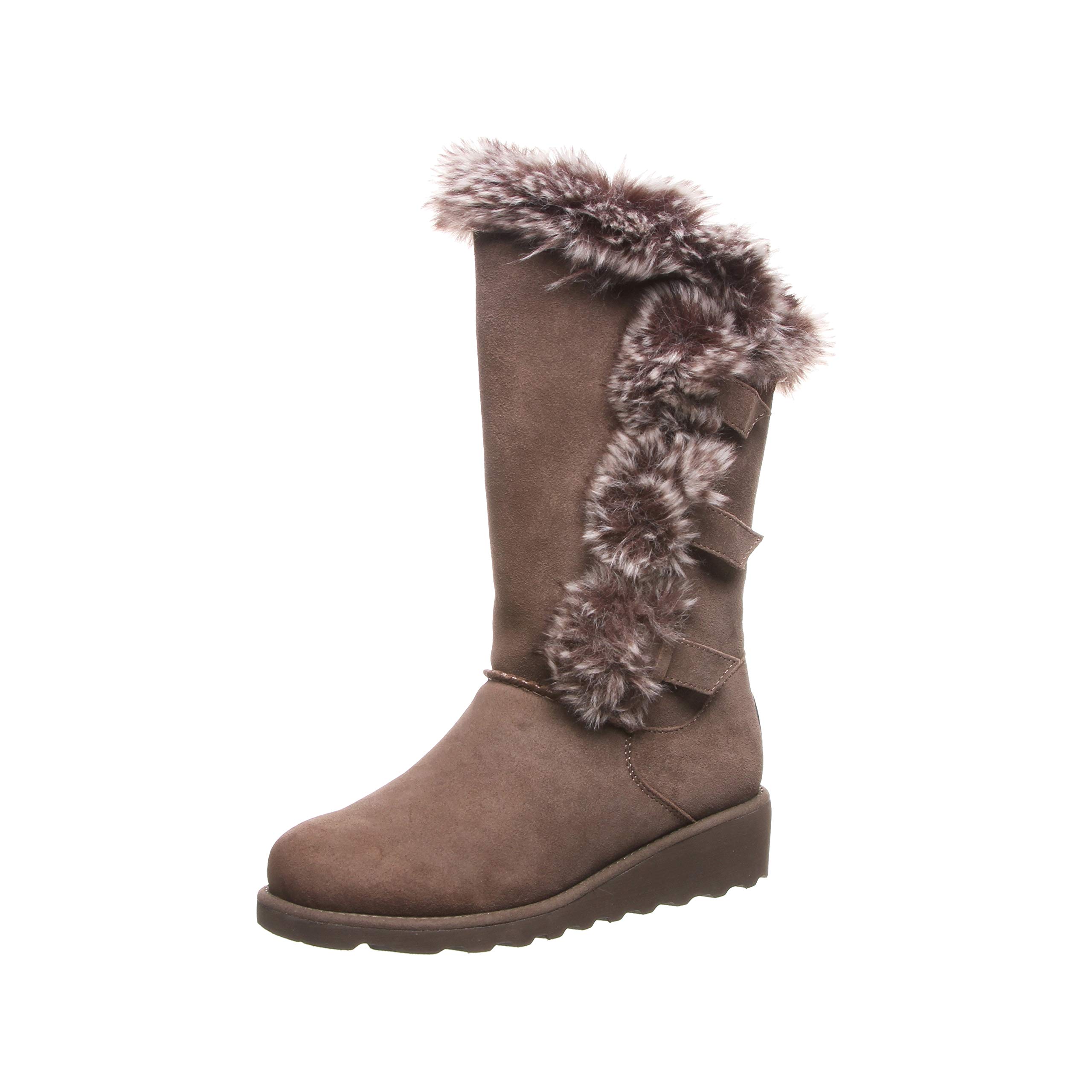 BEARPAW Women's Genevieve Suede Slip-On Winter Boots - Comfortable Ankle Booties in Multiple Colors | Cozy Casual & Outdoor Wear for Cold Weather