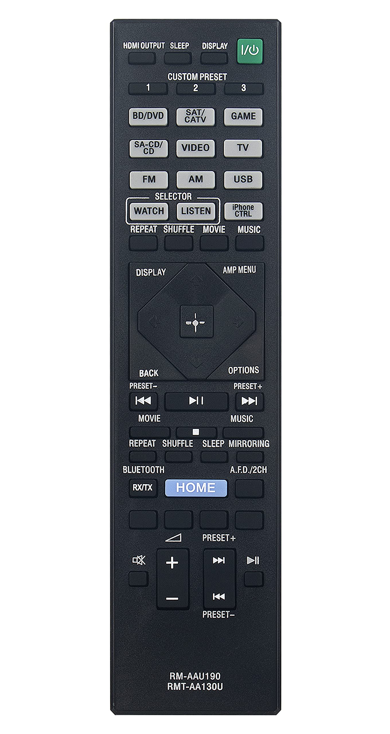 Original Remote Control Replacement for Sony AV Receiver STR-DH750/STR-DH550/STR-DN860/STR-DN1060 - Compatible with Home Theater System - Perfect for Movie Nights & Music Listening
