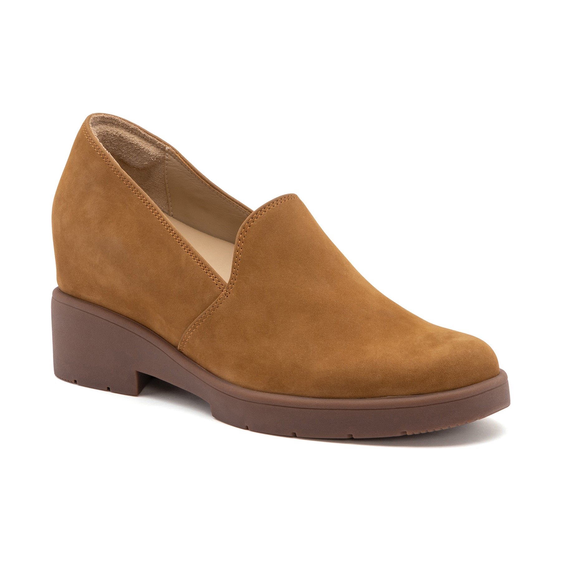 Abeo Horizon Slip-On Tan Nubuck Shoes - Comfortable Casual Loafers for Men & Women | Perfect for Work, Travel & Everyday Wear