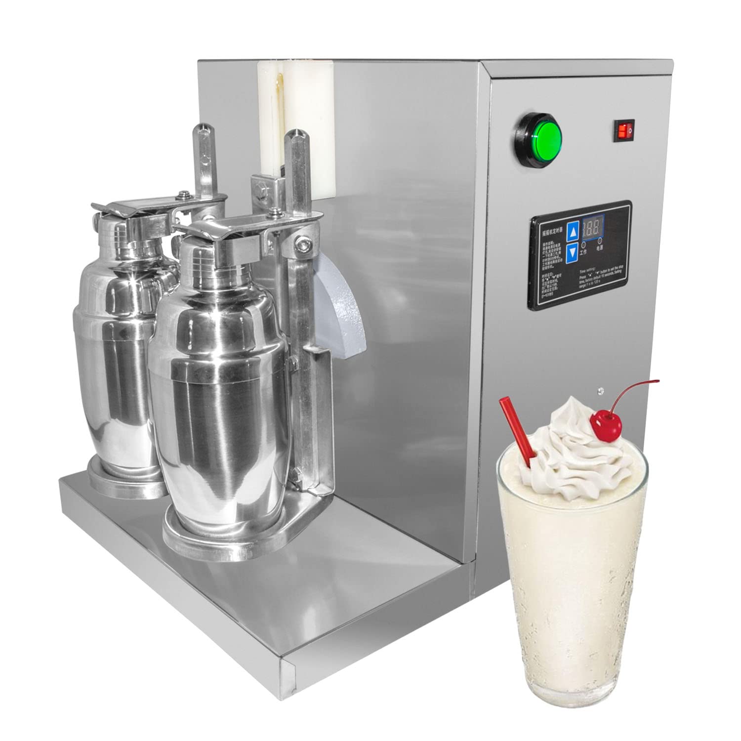 ALDKitchen Electric Milk Tea Shaker - Professional Double Cup Drink Mixer with Stainless Steel Design | 110V for Bubble Tea, Coffee, Cocktails & Smoothies | Perfect for Cafes, Bars & Home Use