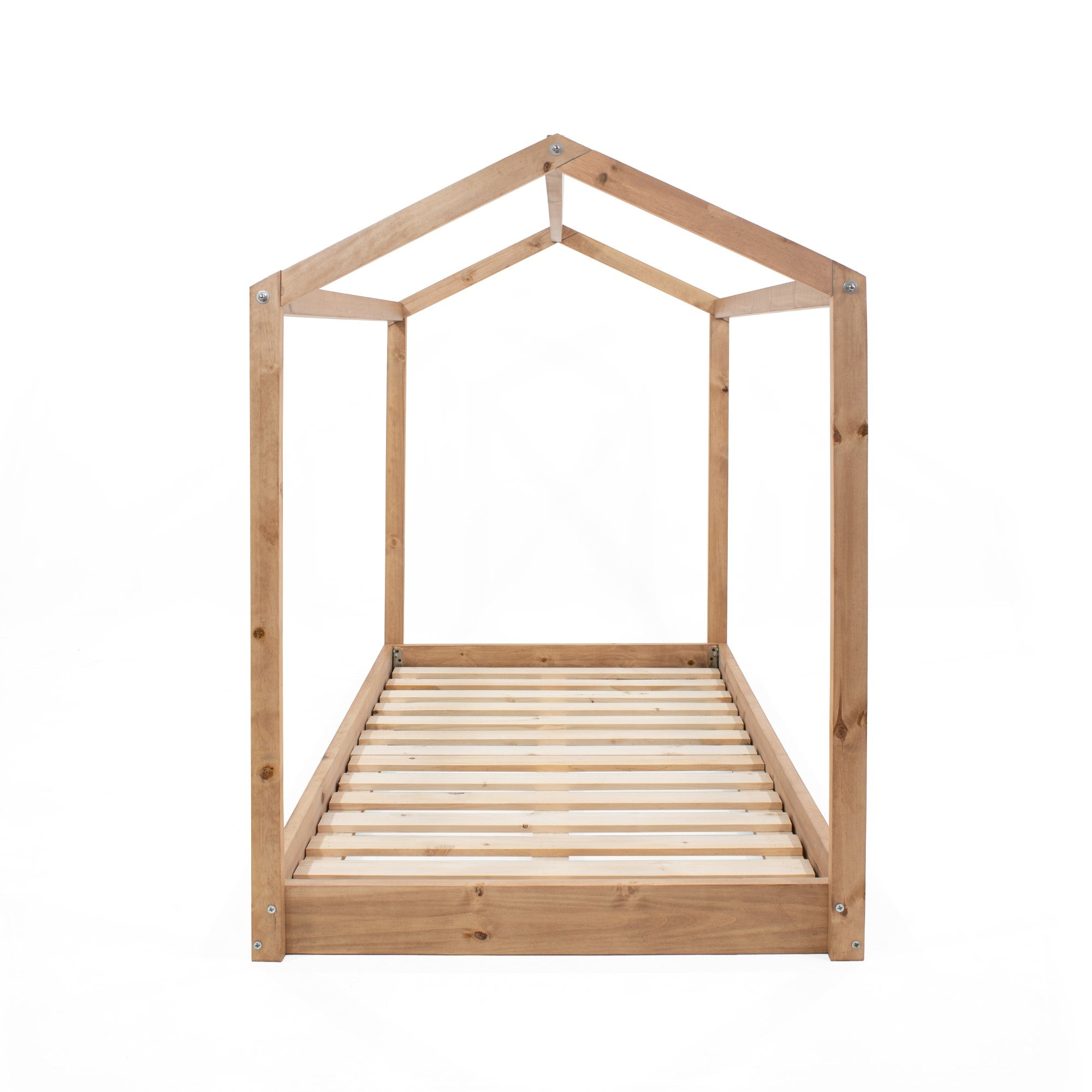 Montessori Kids Bed Mahogany 107x151cm for Single Mattress 100x190cm - Toddler Bedroom Furniture for Daycare & Home Nursery