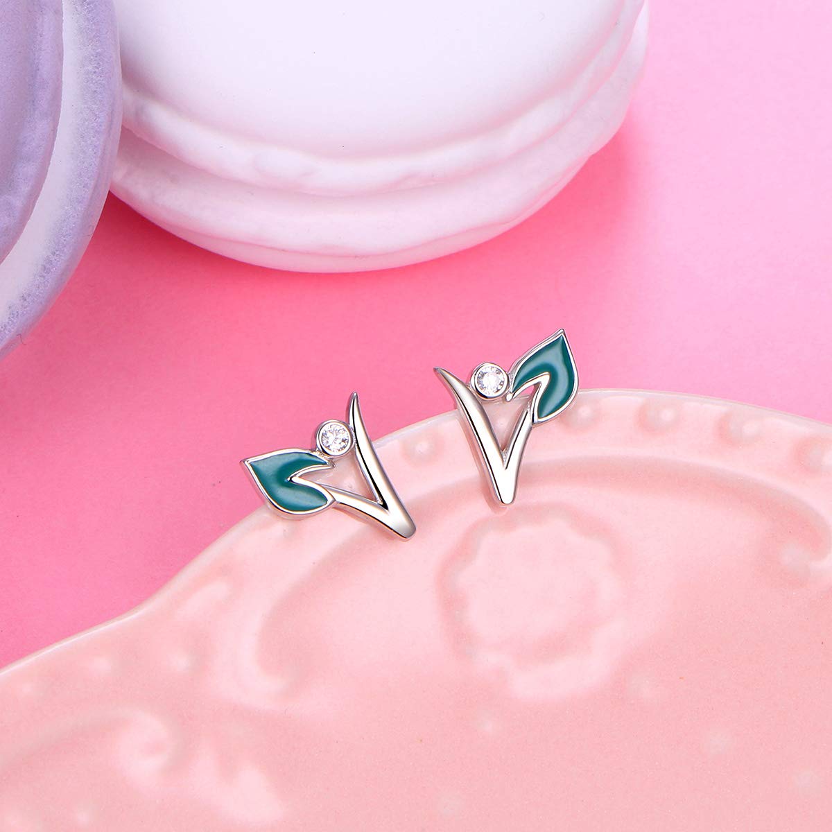 925 Sterling Silver Vegan Earrings for Women - Mermaid, Lotus, Celtic Knot & Stingray Stud Earrings Set | Hypoallergenic Jewelry Gift for Her, Wife, Daughter | Perfect for Everyday Wear, Parties & Special Occasions