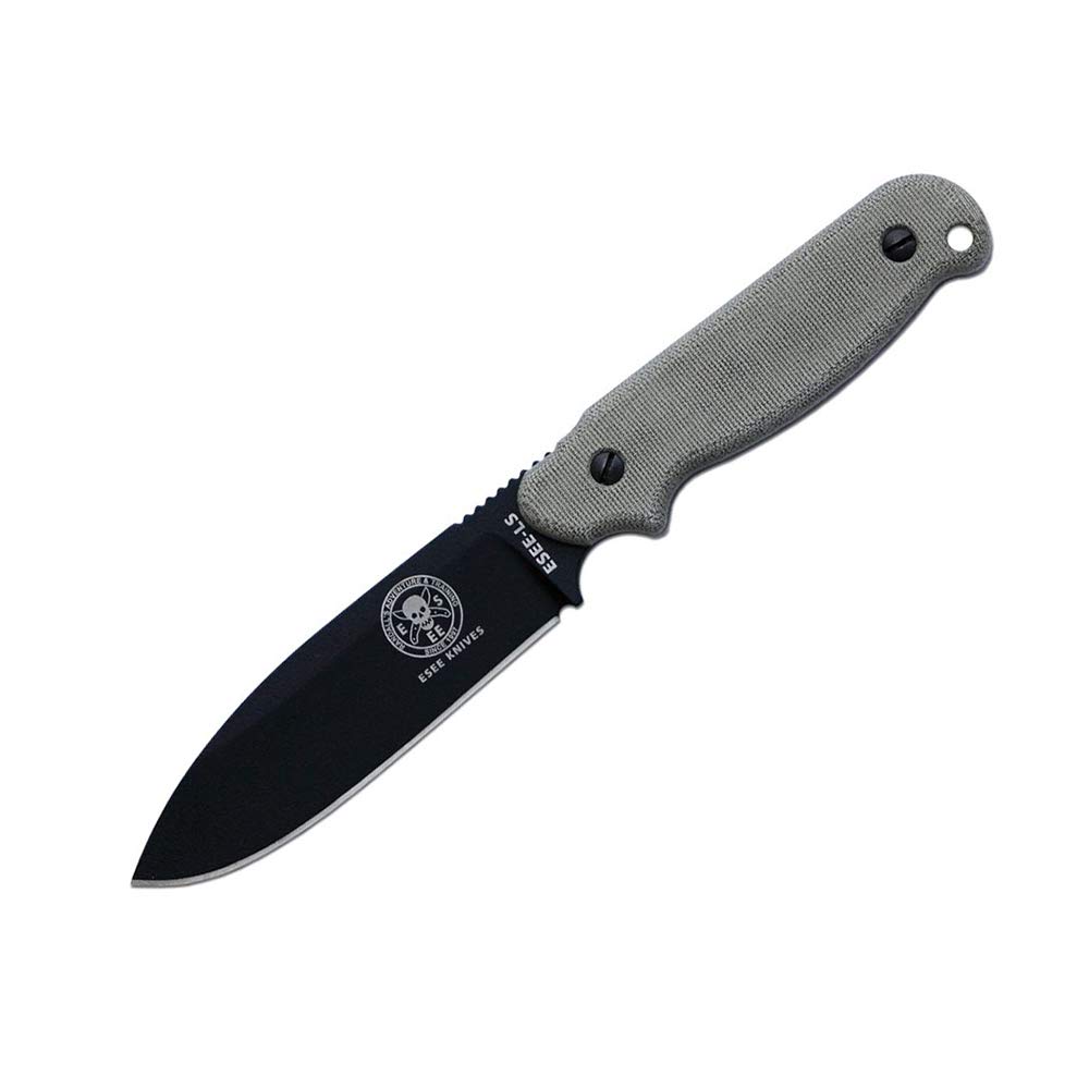 Tactical Laser Strike Knife - Black Blade with Micarta Handles & Kydex Sheath | Survival, Camping, EDC, Hunting, Outdoor Activities