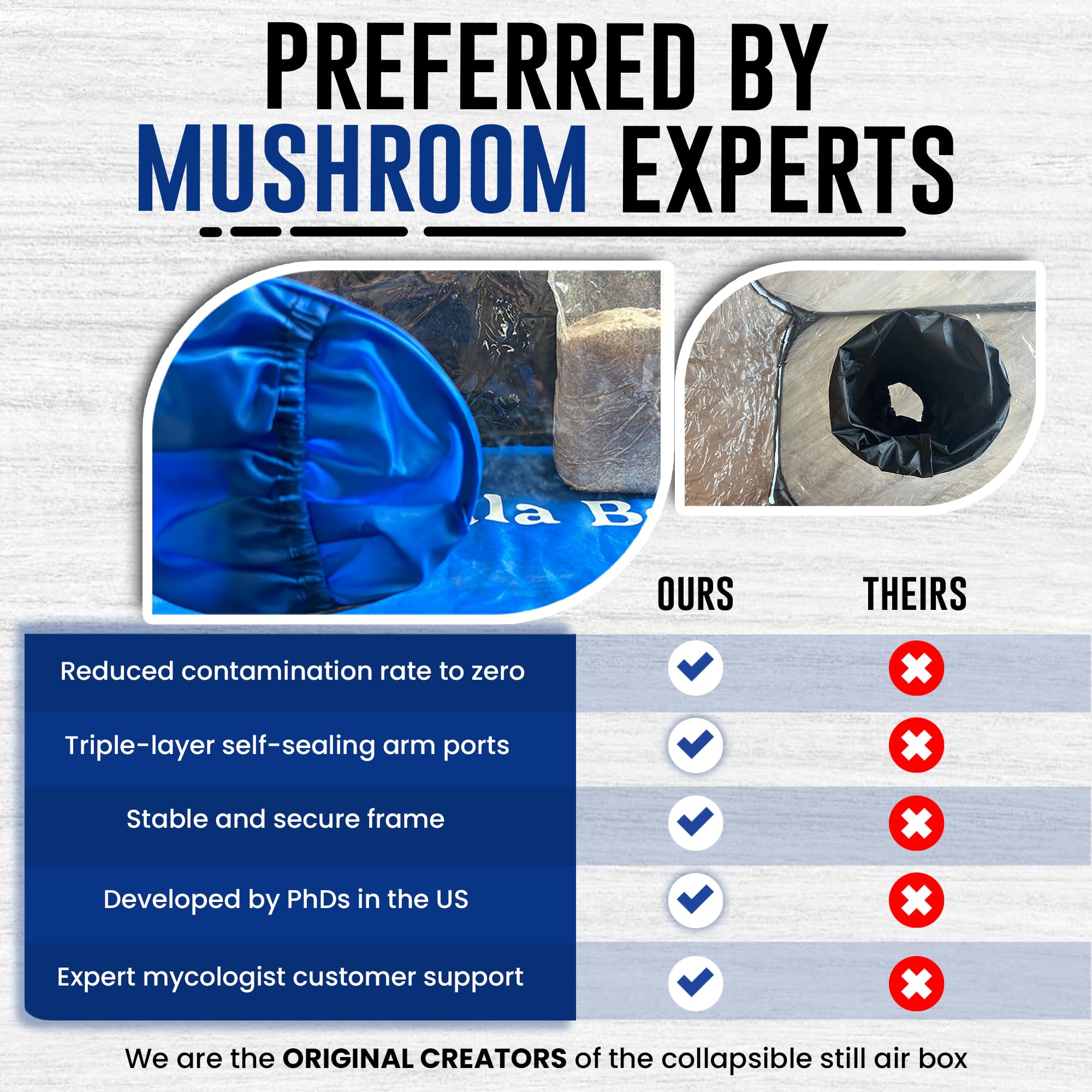 Premium Still Air Box for Mycology - Sturdy & Large Design by USA Mycologists | PGT Philly Golden Teacher Collaboration V2 | Ideal for Mushroom Cultivation, Spore Work & Lab Use