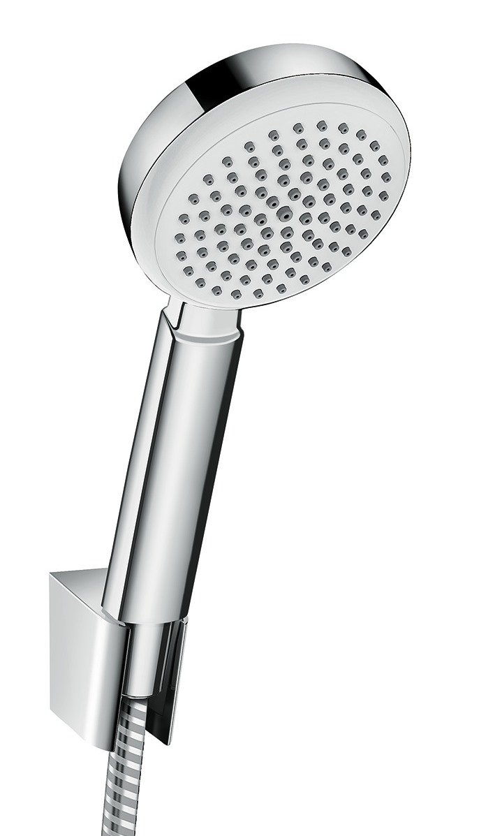Hansgrohe Crometta 100 Shower Holder Set with 1-Jet Shower Head & 125 cm Hose - Perfect for Bathroom Renovation & Modern Home Spa Experience