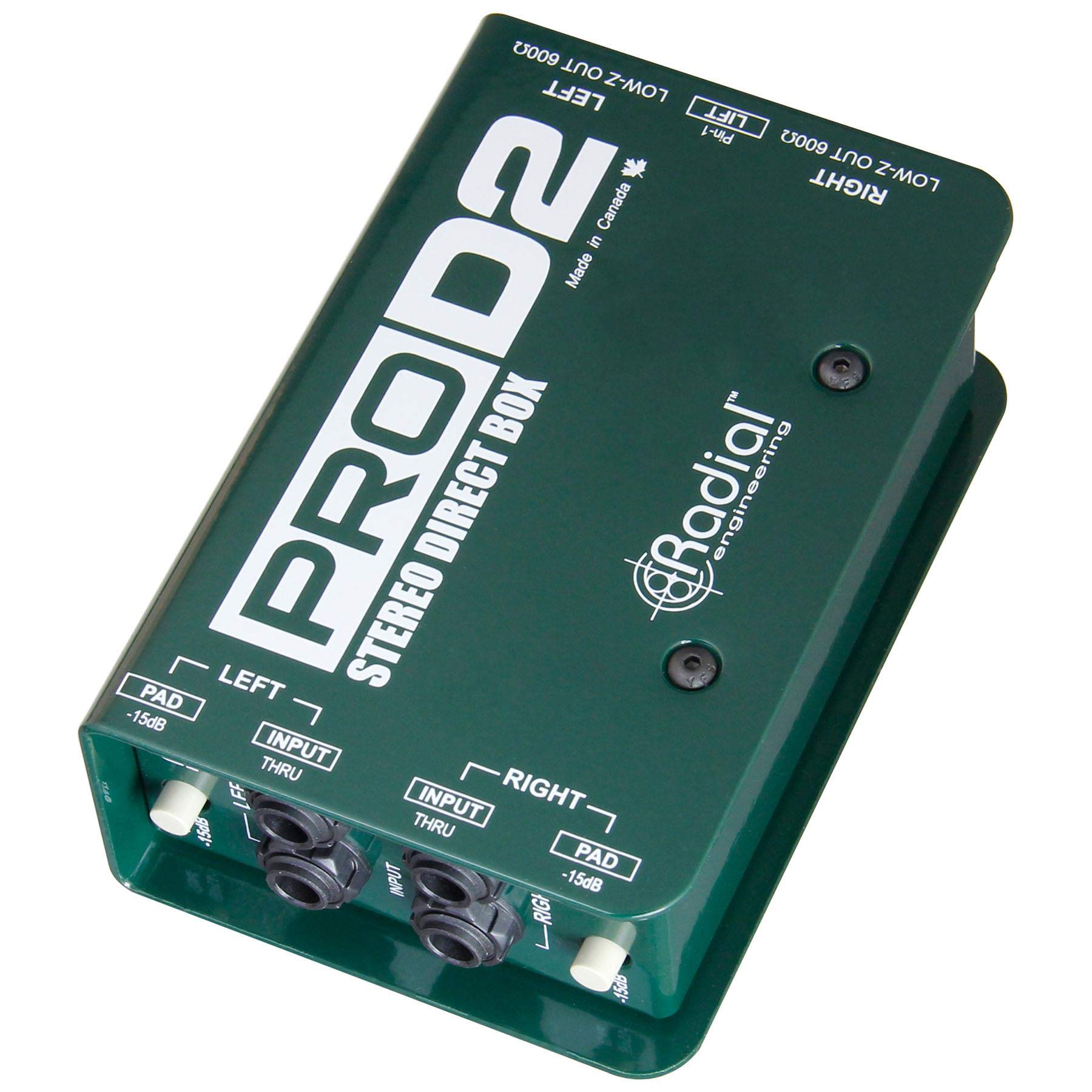 Radial Engineering ProD2 Passive Direct Box Bundle with Samson SR350 Professional Studio Headphones - Perfect for Live Performances & Recording Studios