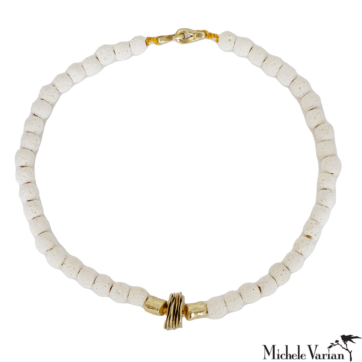 White Lava Stone Necklace for Women - Natural Healing Crystal Jewelry for Meditation, Yoga & Spiritual Balance | Perfect Gift for Her