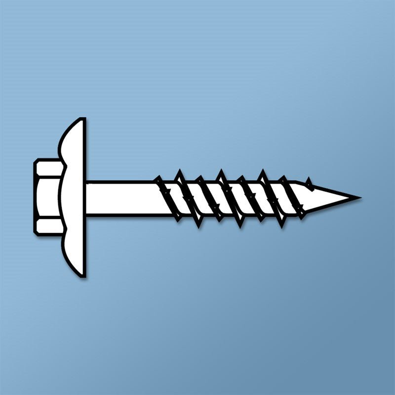 High-Strength CON Concrete Screws with Hex Flange - Quick Installation (Yellow Zinc Coated) - Perfect for Masonry, Concrete, and Brick Fastening Projects