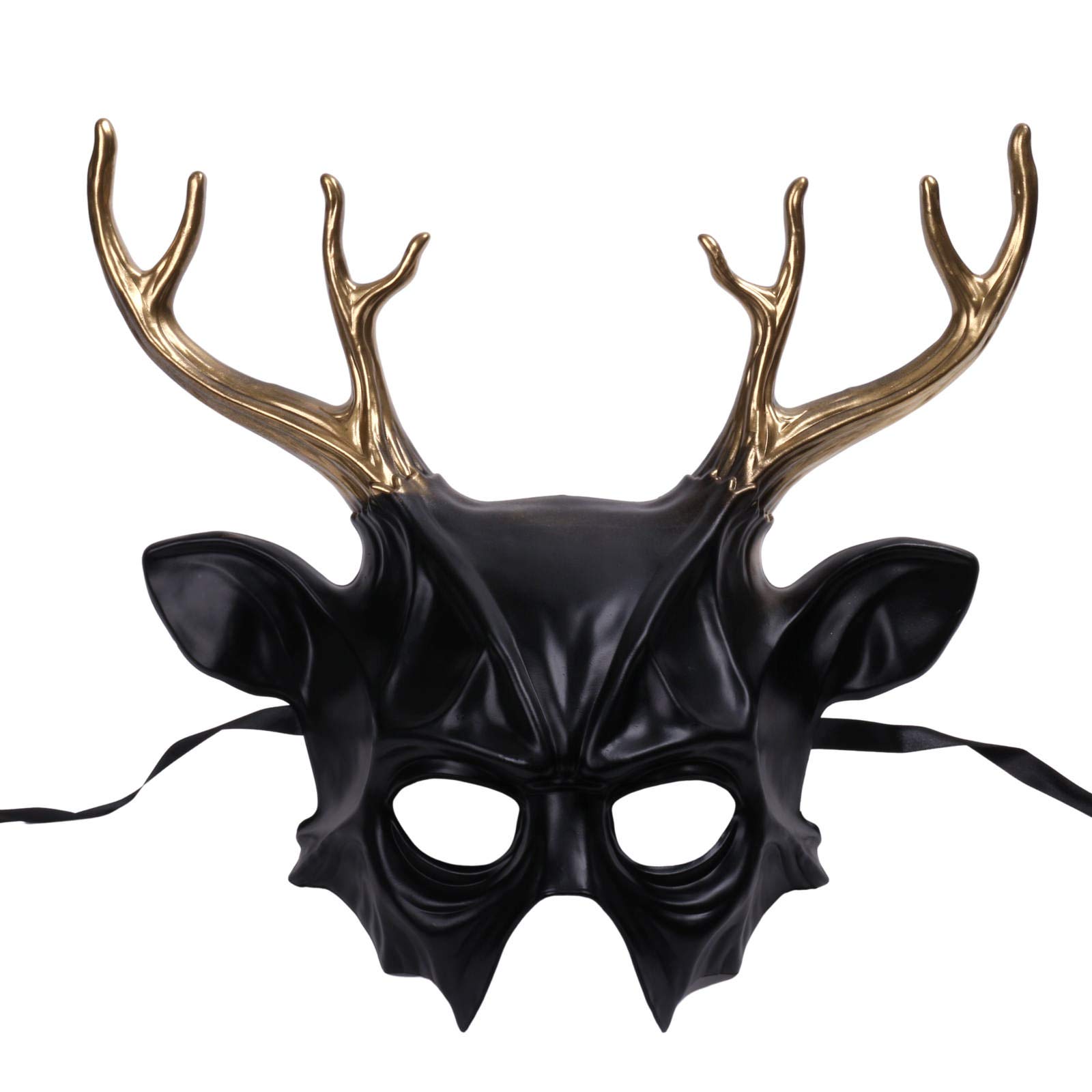 Scary Evil Wendigo Beast Full Face Halloween Mask - Horror Devil Deer Antler Horns Costume Accessory for Halloween Parties, Cosplay & Haunted House Events