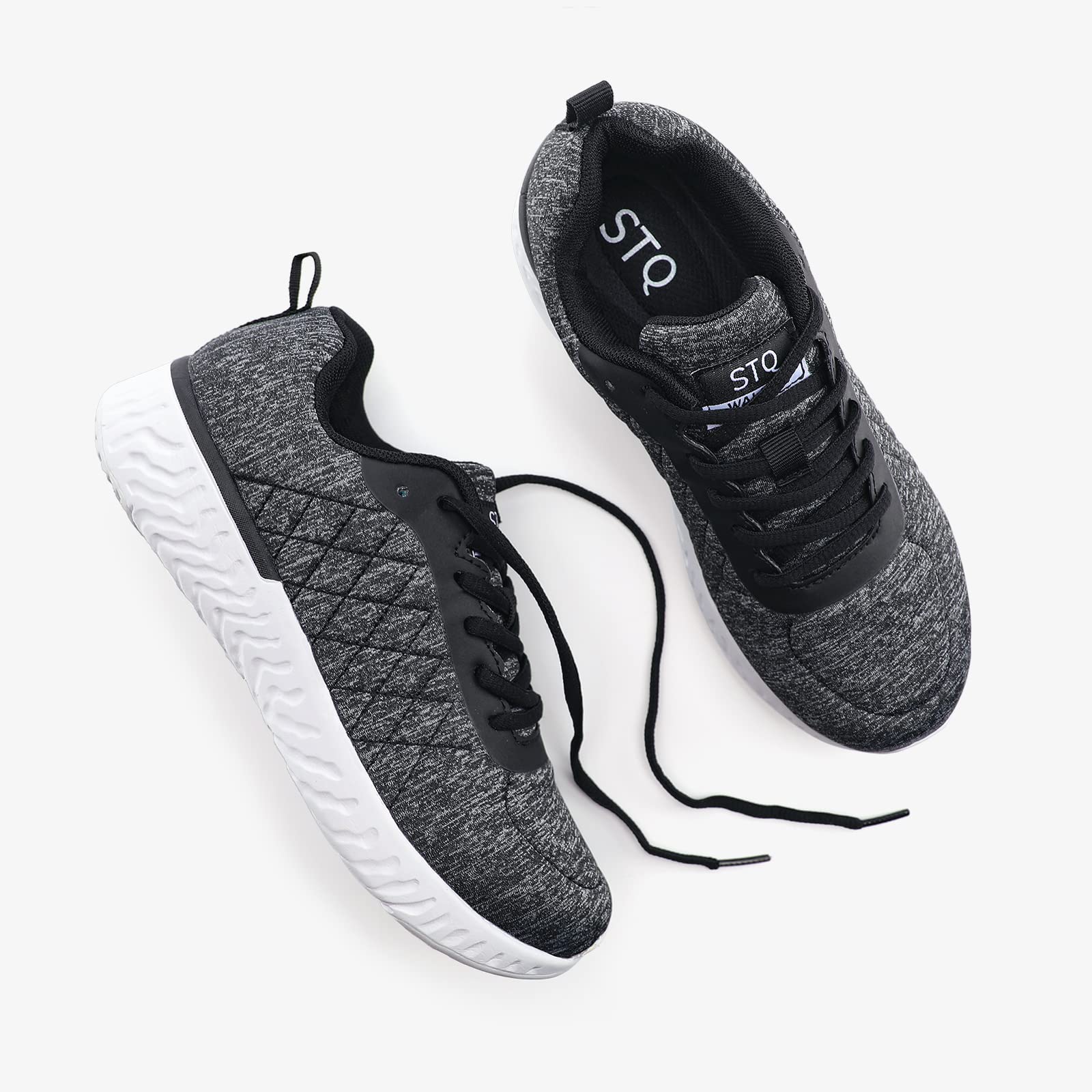 STQ Women's Lightweight Walking Shoes - Comfortable Lace-Up Tennis Sneakers for Walking, Running & Gym Workouts - Perfect for Travel, Work & Everyday Wear