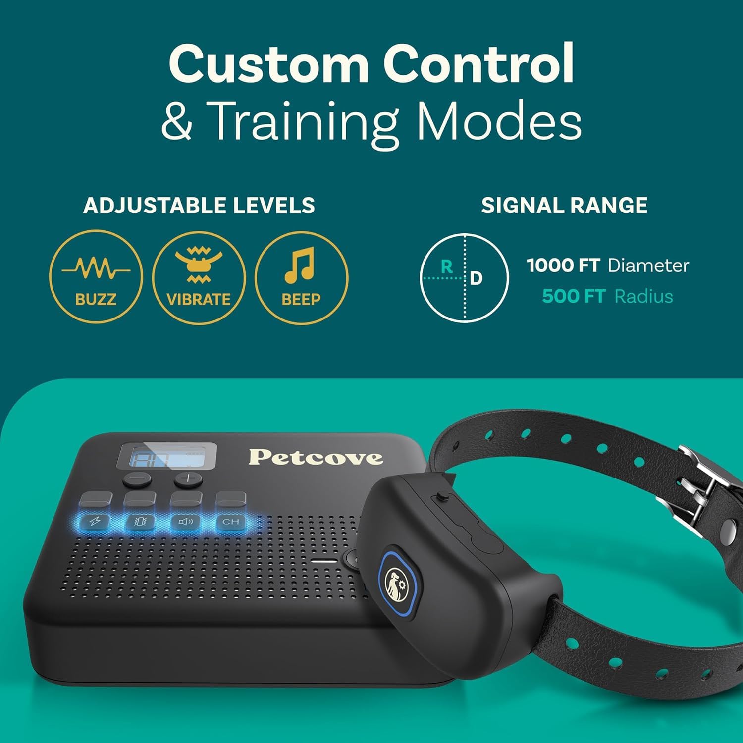 **Wireless Dog Fence & Remote Training Collar – 2.4GHz Non-GPS Invisible Fence for Dogs, Adjustable Range & Waterproof – Perfect for Backyard, Training & Outdoor Adventures**