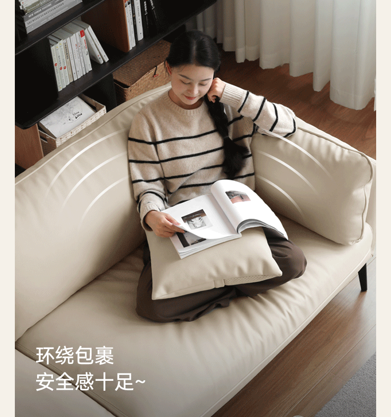 Luxury Italian Down Sofa - Cream Fabric Upholstered Straight Design for Living Room & Lounge Comfort