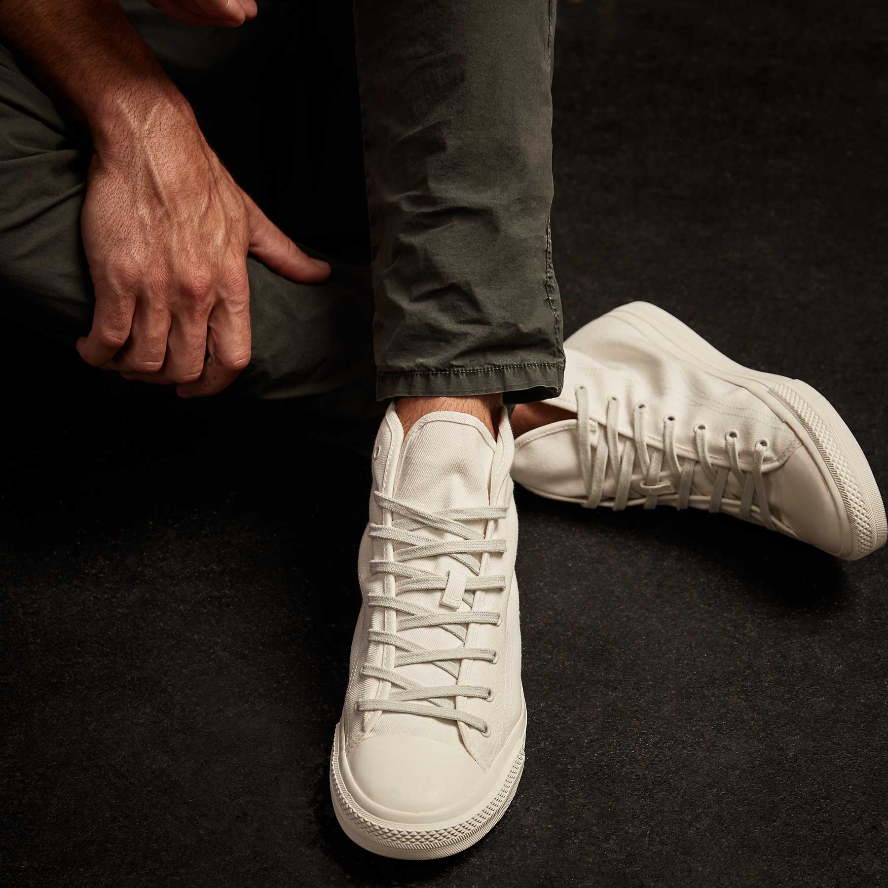 Men's High Top Vulcanized Sneakers - Breathable Canvas Shoes for Casual Wear & Street Style | Perfect for Urban Fashion & Everyday Comfort