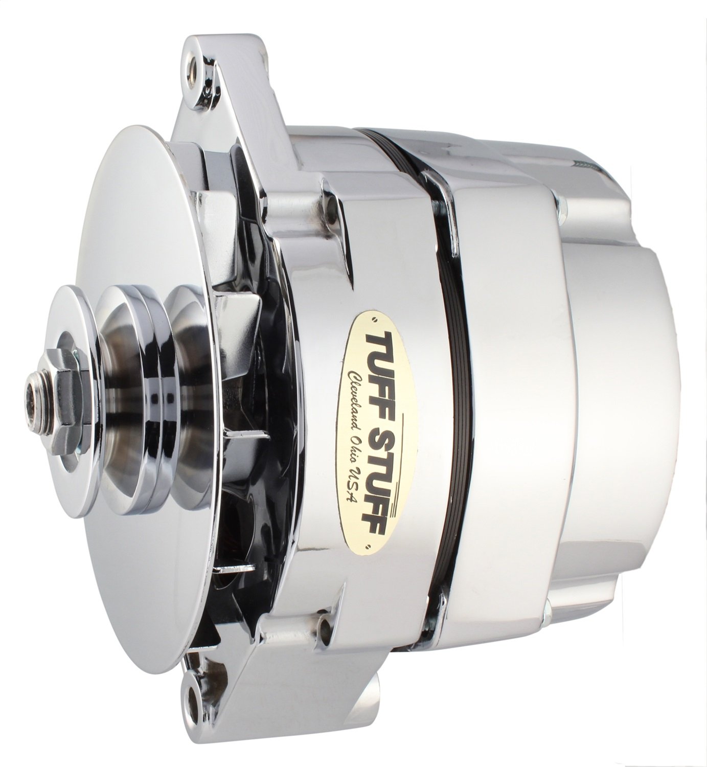 Tuff Stuff 7102NC Chrome 100 Amp Alternator for GM Vehicles - High-Performance Replacement for Chevy, GMC, Cadillac - Ideal for Off-Roading, Towing & Upgraded Electrical Systems