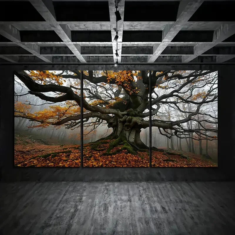 3-Piece Autumn Tree Wall Art Set - Framed Canvas Prints 40x60cm | High Quality Australian Made | Ready to Hang | Perfect for Living Room, Bedroom & Office Decor