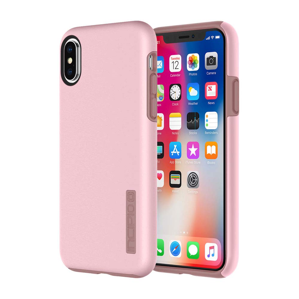 Incipio DualPro Protective Case for Apple iPhone X - Rose Quartz | Slim & Durable Shockproof Cover | Perfect for Everyday Use, Travel & Outdoor Activities