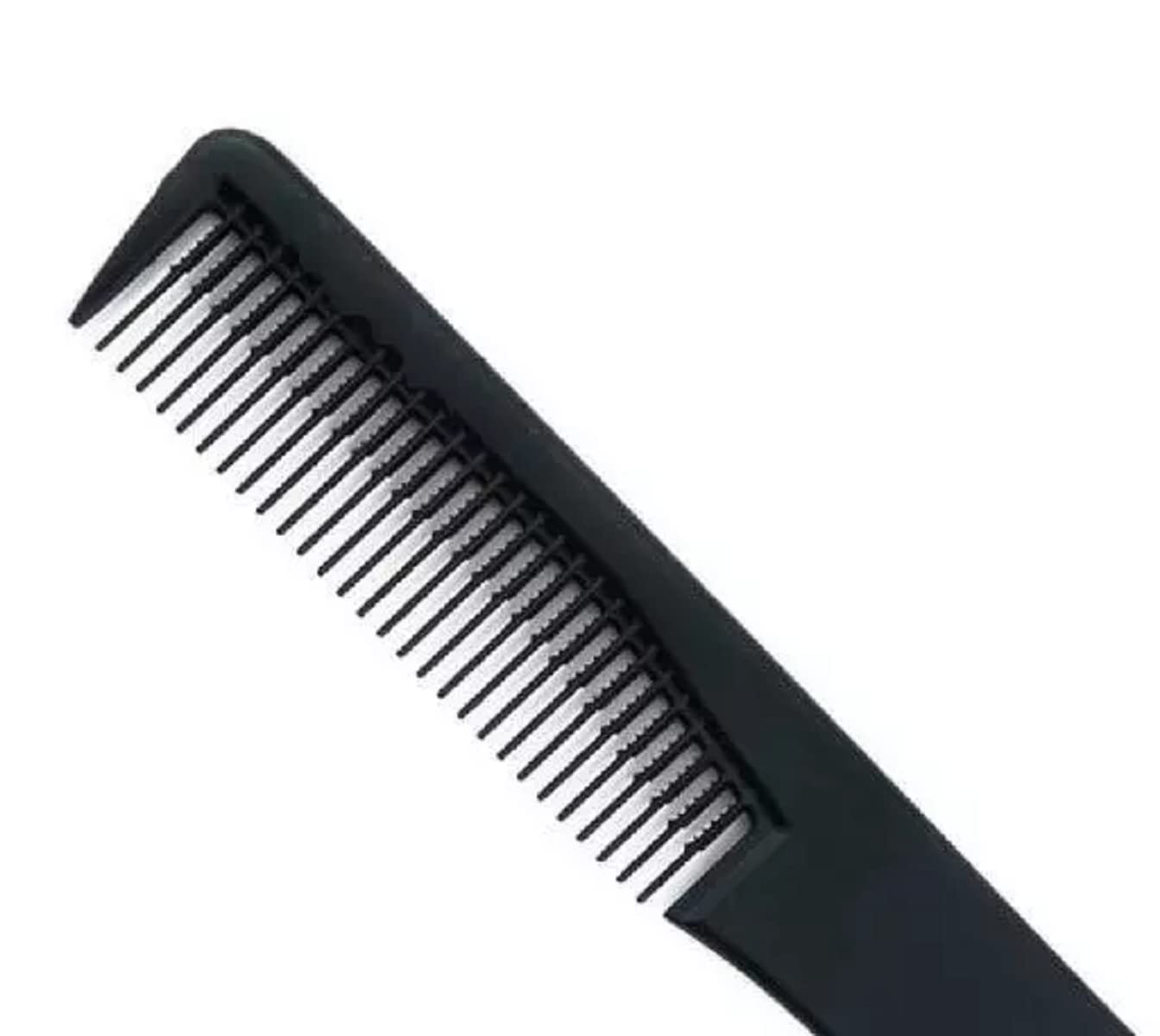 ZAUKY Anti Static Heat Resistant Carbon Fiber Metal Prong Hair Comb - 2 Pack for Styling, Detangling & Salon Use at Home or Professional