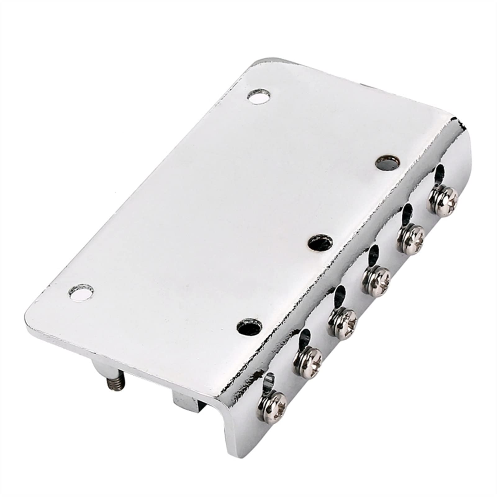 Chrome Plated 6-String Electric Guitar Control Plate & Bridge Set - Premium Steel Guitar Hardware for Electric Guitar Upgrades and Repairs - Perfect for Rock, Blues, and Metal Performances