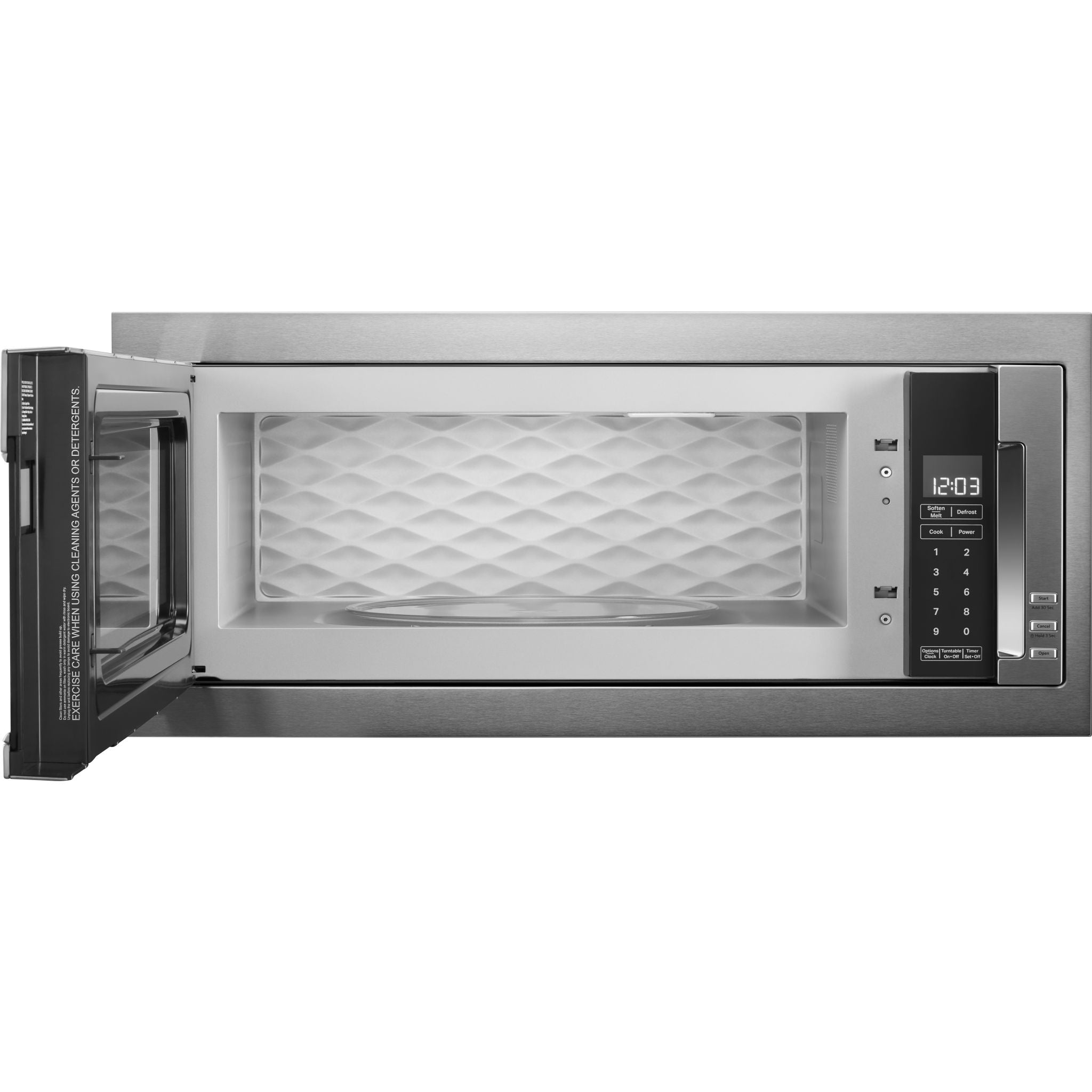 Built-in Microwave Oven - 24 Inch Stainless Steel Countertop Microwave with Sensor Cooking, Easy Clean Interior - Perfect for Kitchen, Apartment, Dorm & Small Spaces