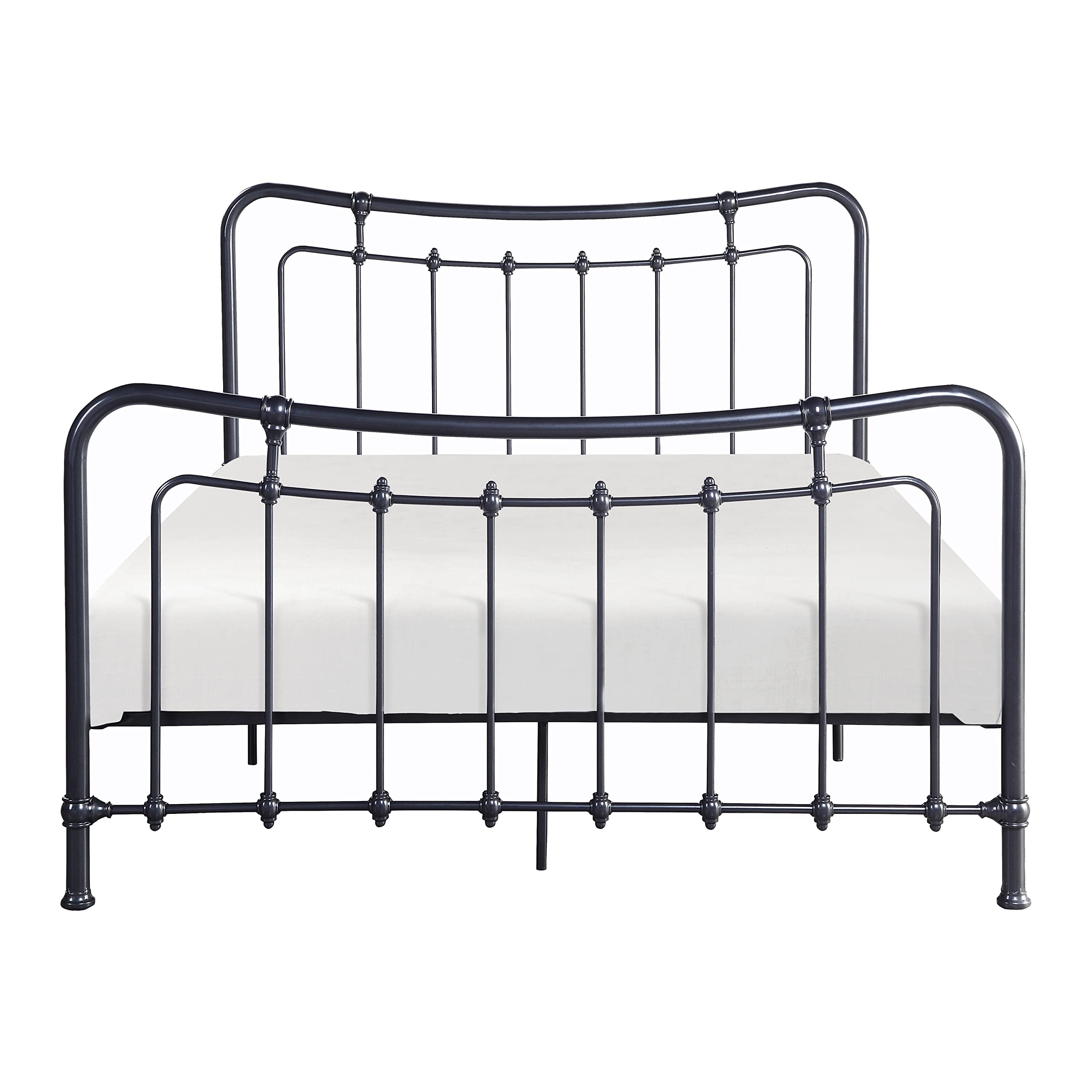 Lexicon Terra Metal Platform Bed Frame - Queen Size, Gunmetal Finish - Sturdy & Modern Design for Bedroom, Guest Room, or Dorm