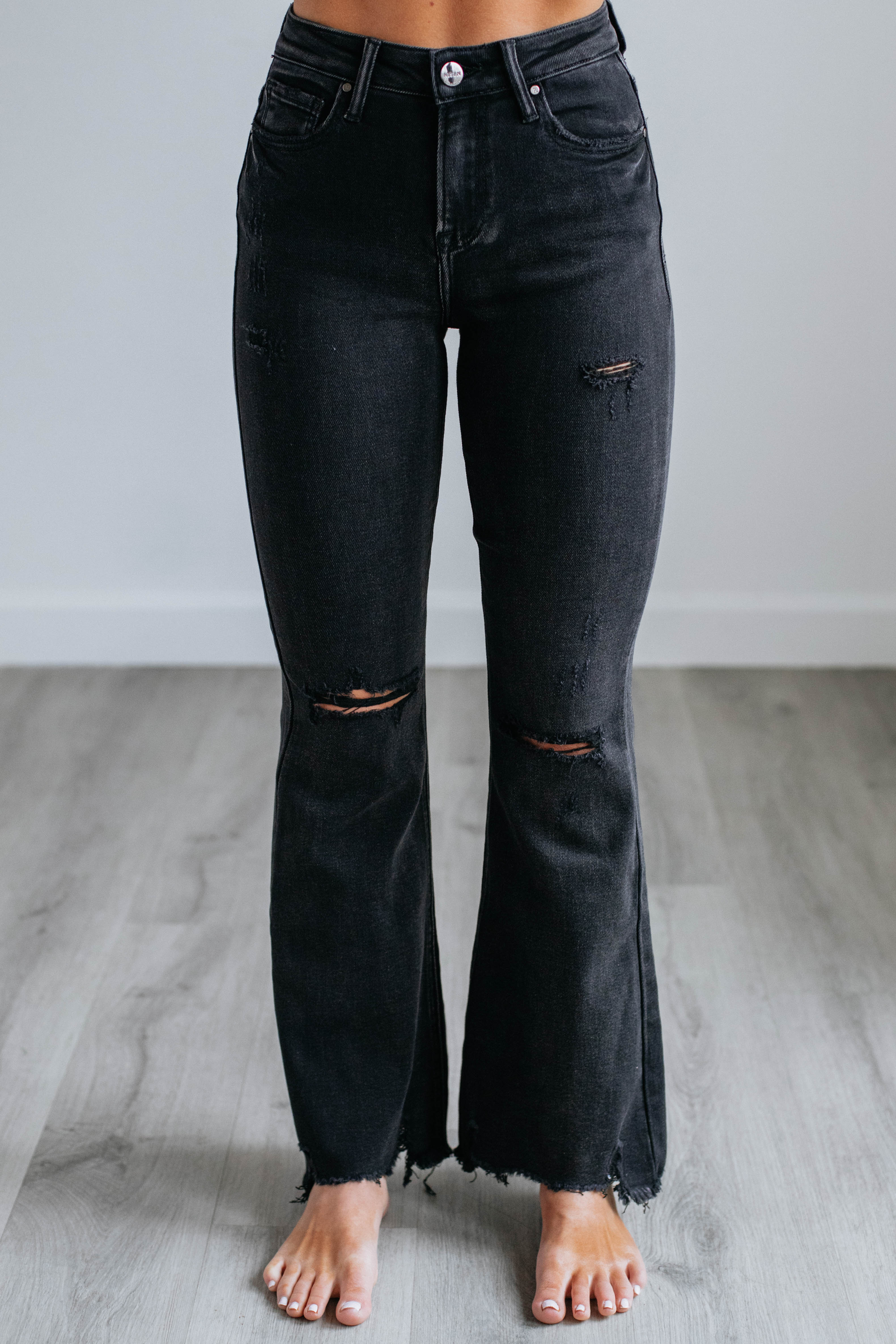 Bentley Risen Black Wash Distressed Denim Jeans for Men - Stylish Slim Fit Stretch Comfort - Perfect for Casual Wear, Night Out & Street Fashion